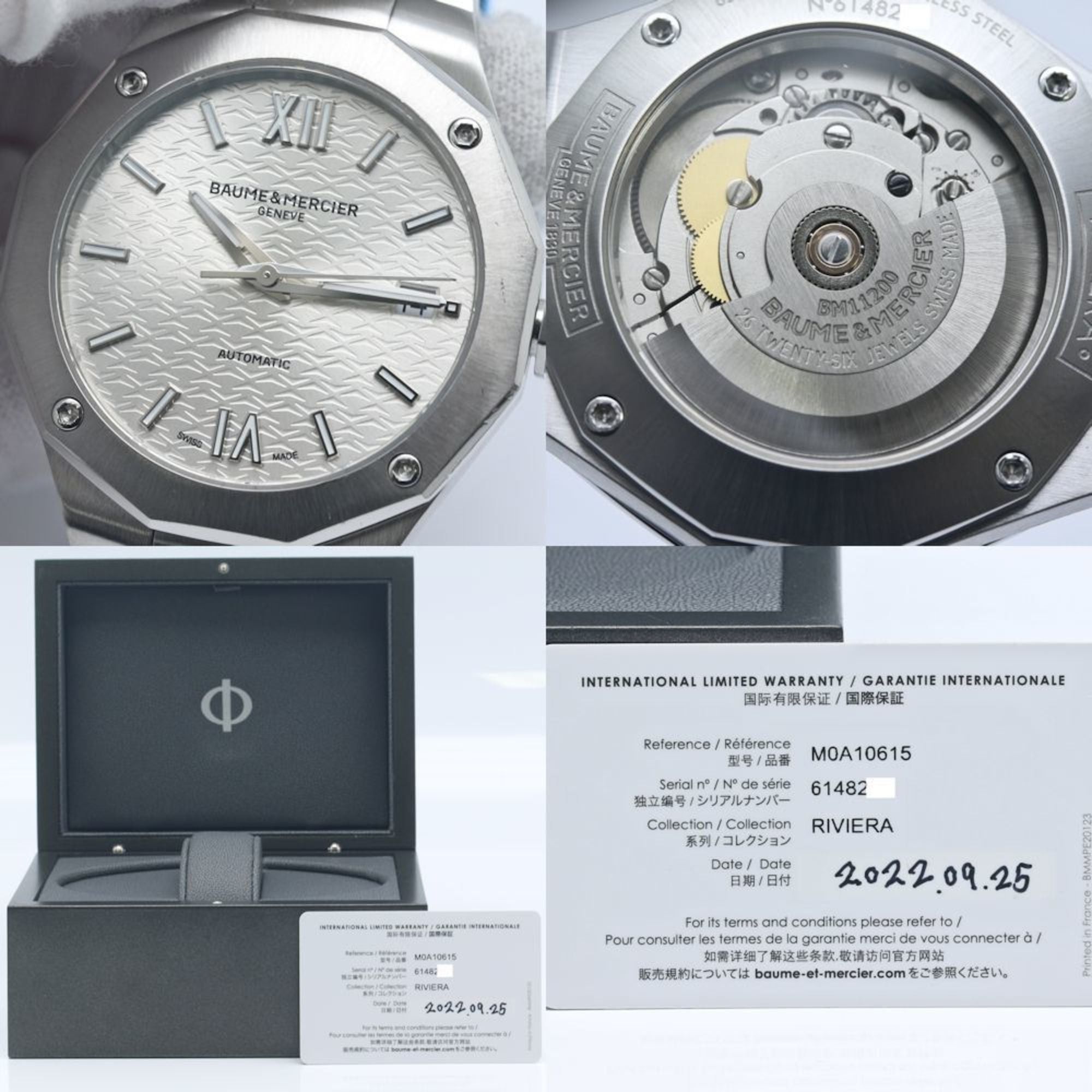 Other Baume & Mercier Riviera 10615 M0A10615 Women's Stainless Steel Watch 40237 Size ONE SIZE - 9 Thumbnail