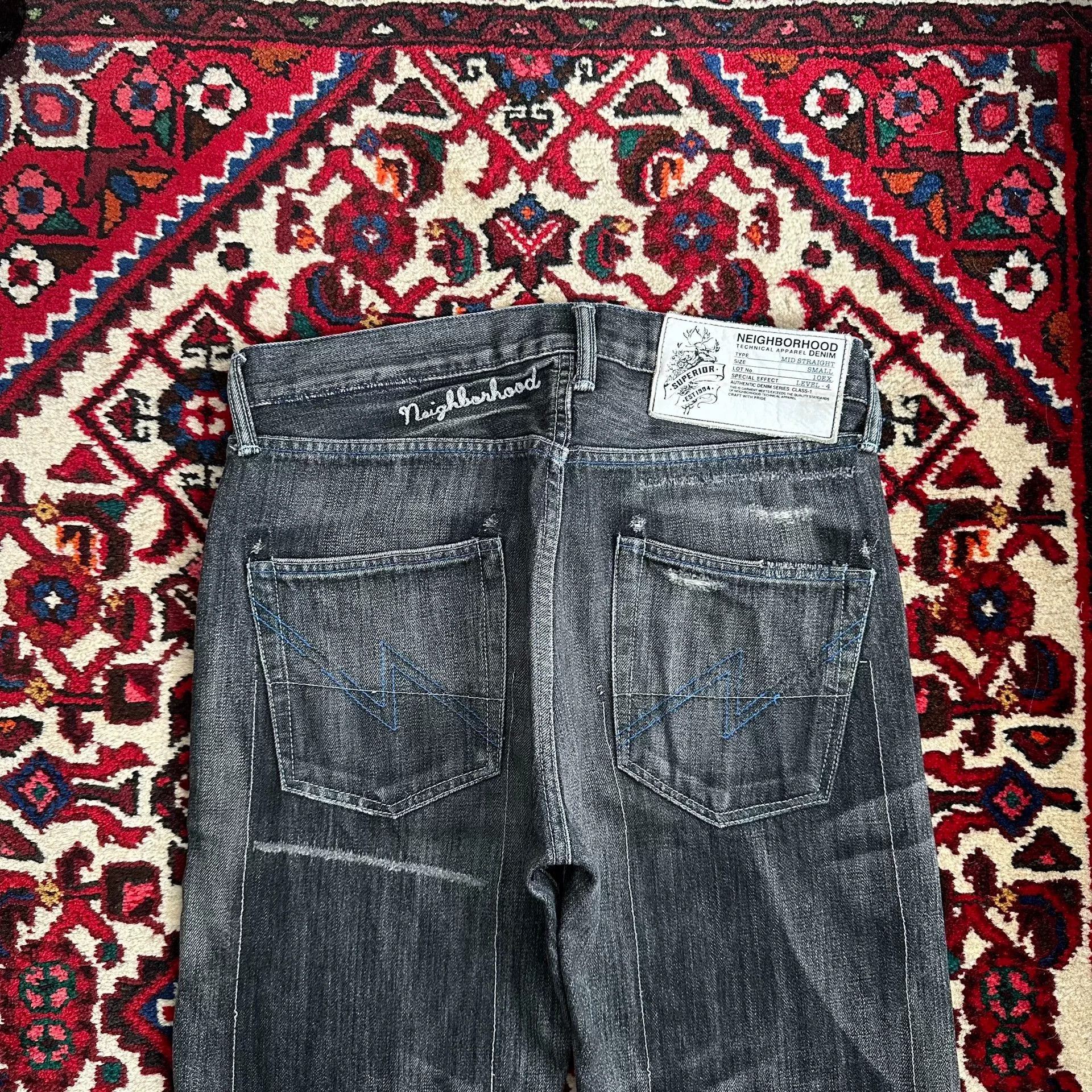 Neighborhood neighborhood nbhd faded denim pants mid size Size US 30 / EU 46 - 5 Thumbnail