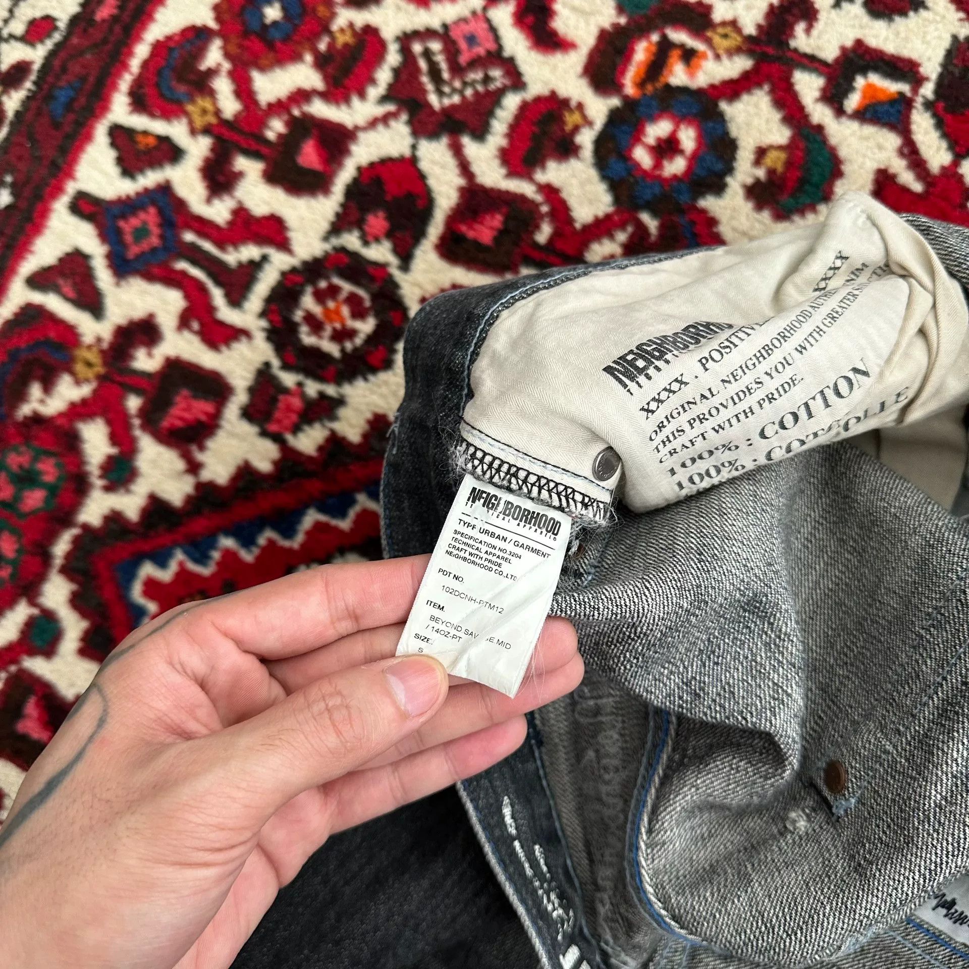 Neighborhood neighborhood nbhd faded denim pants mid size Size US 30 / EU 46 - 6 Thumbnail