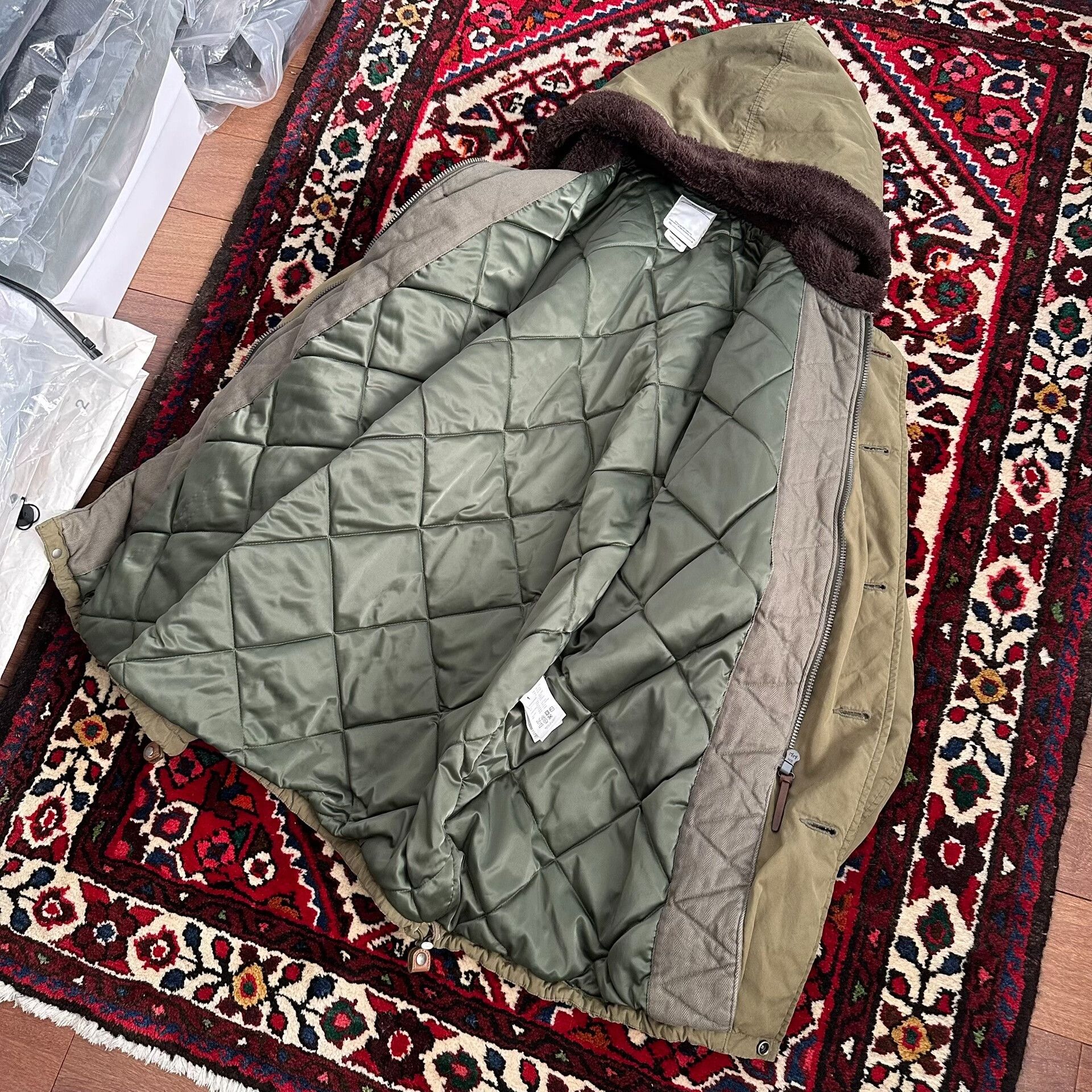 Visvim visvim wright field parka in mud-dyed green Size US L / EU 52-54 / 3 - 4 Thumbnail