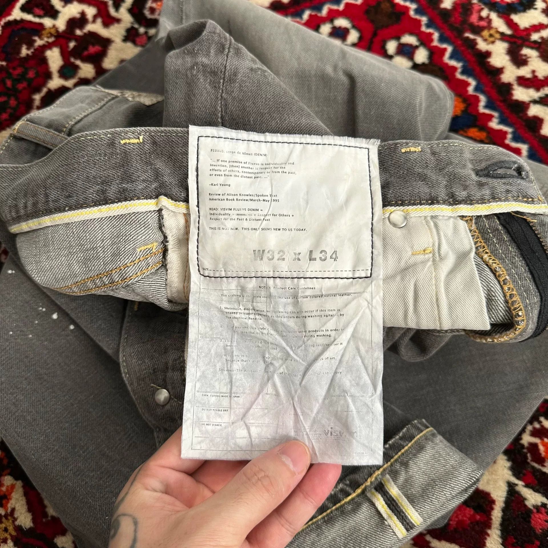Visvim visvim 09aw fluxus denim pants size w32 l34 Size US 32 / EU 48 - 9 Thumbnail