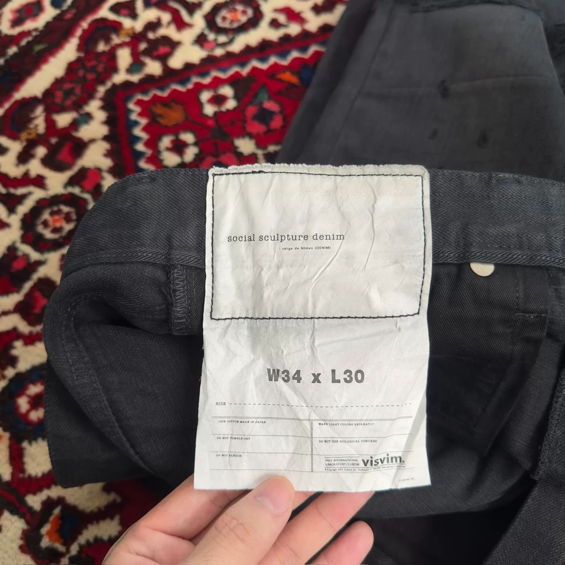 Visvim visvim black distressed denim pants size W34L30 Size US 34 / EU 50 - 7 Thumbnail