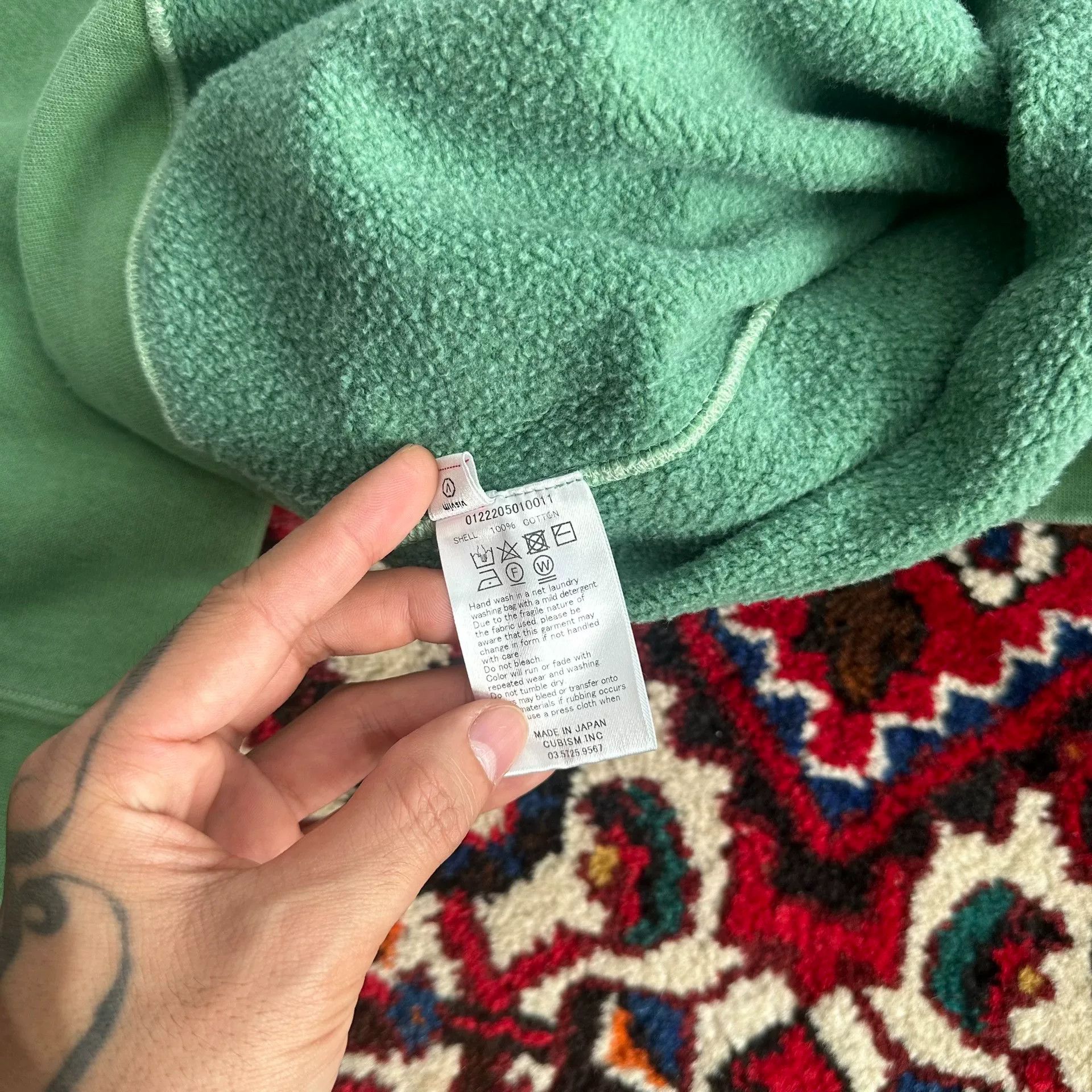 Visvim visvim jumbo hoodie in green color Size US M / EU 48-50 / 2 - 6 Thumbnail