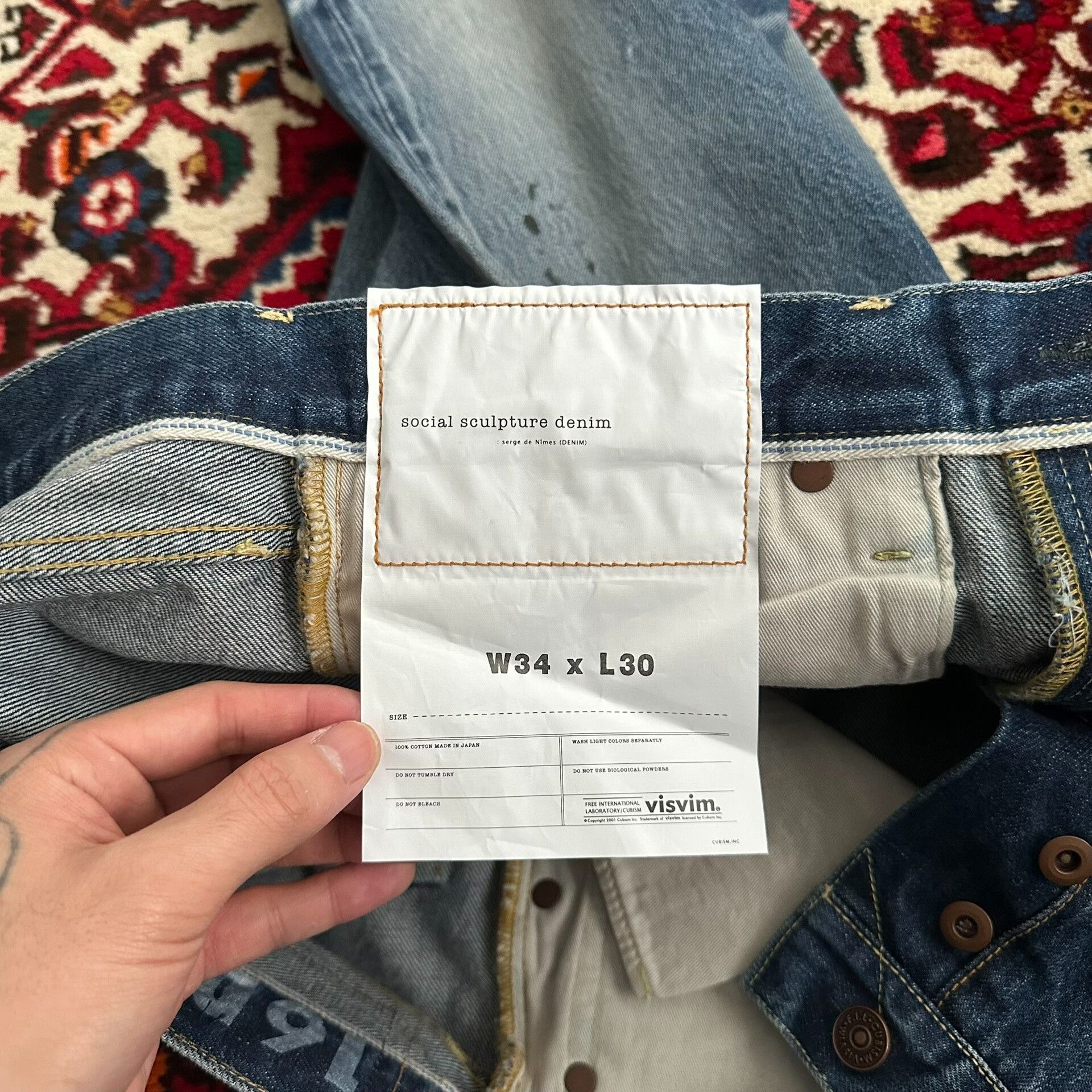 Visvim visvim 22ss water-washed denim pants w34l30 Size US 34 / EU 50 - 8 Thumbnail