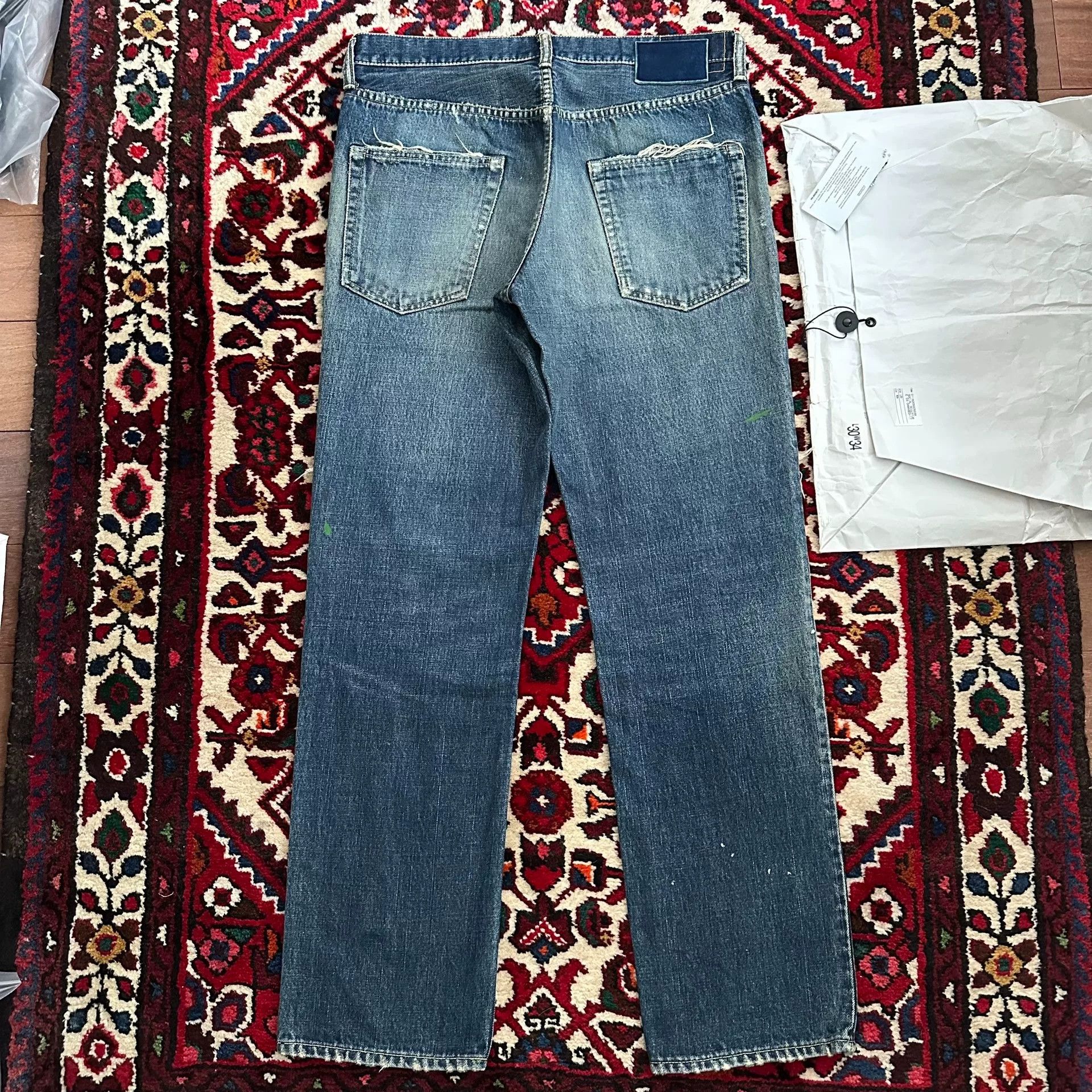 Visvim visvim distressed denim jeans with bag and tags Size US 34 / EU 50 - 2 Thumbnail