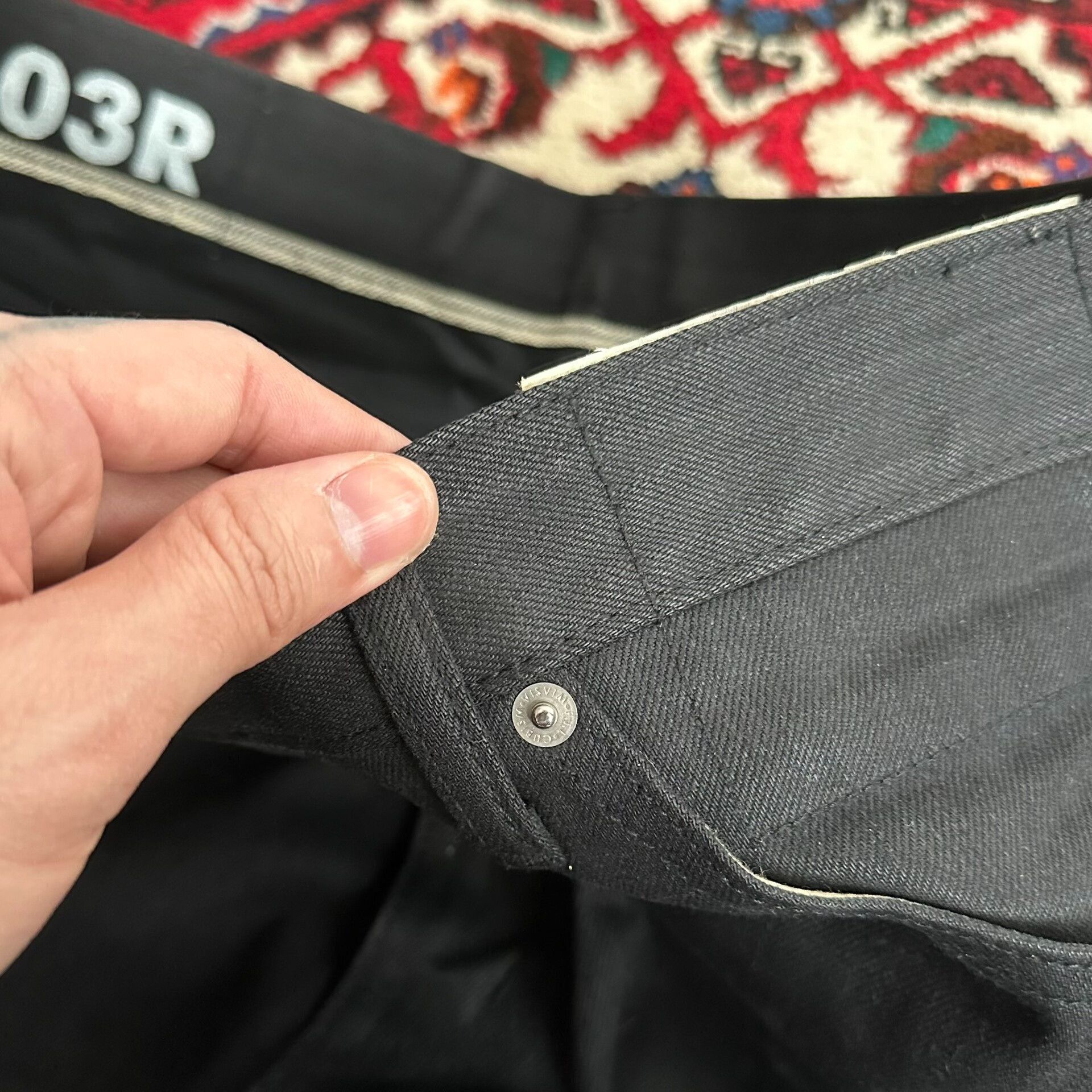 Visvim visvim black denim pants with snake skin texture Size US 32 / EU 48 - 5 Thumbnail