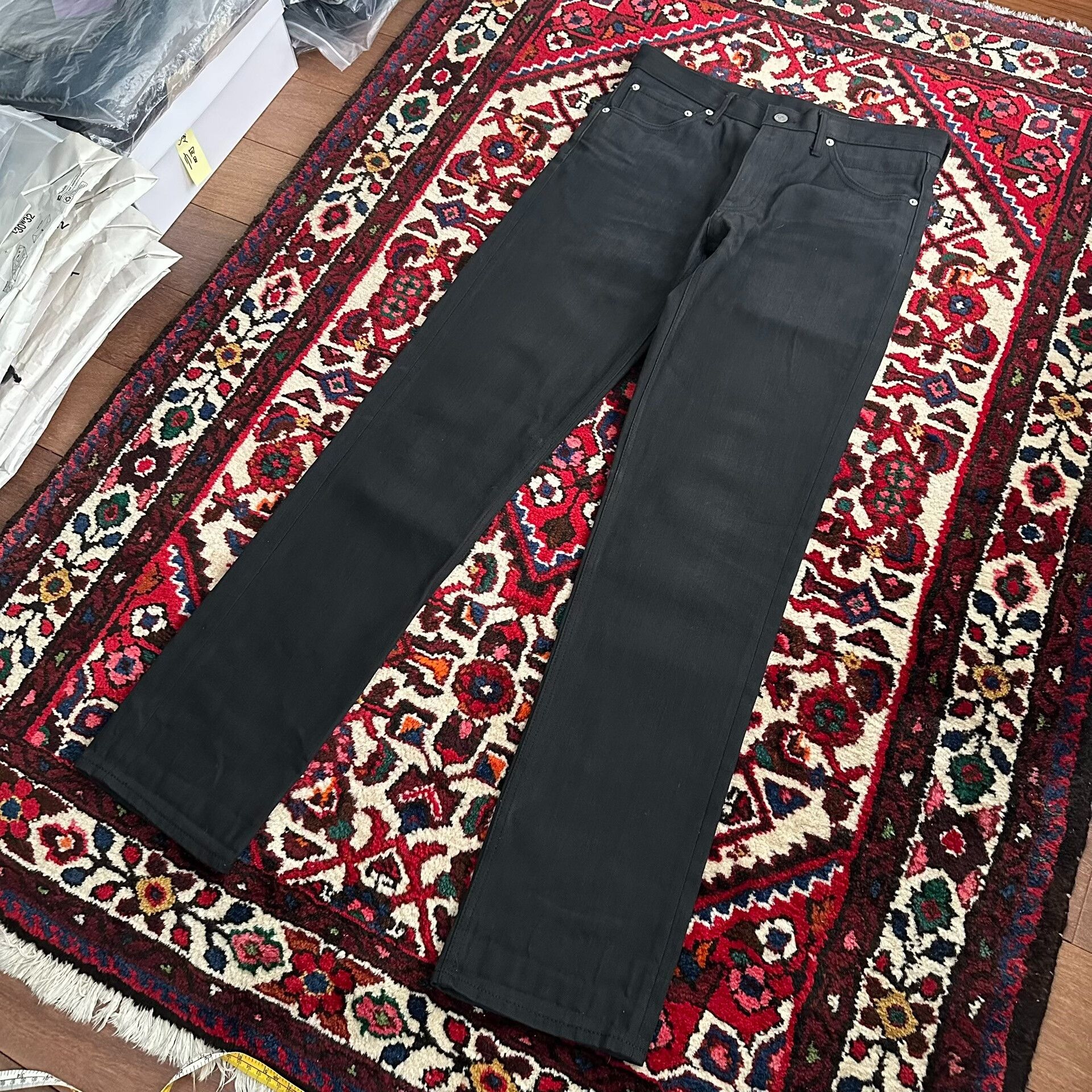 Visvim visvim black denim pants with snake skin texture Size US 32 / EU 48 - 3 Thumbnail