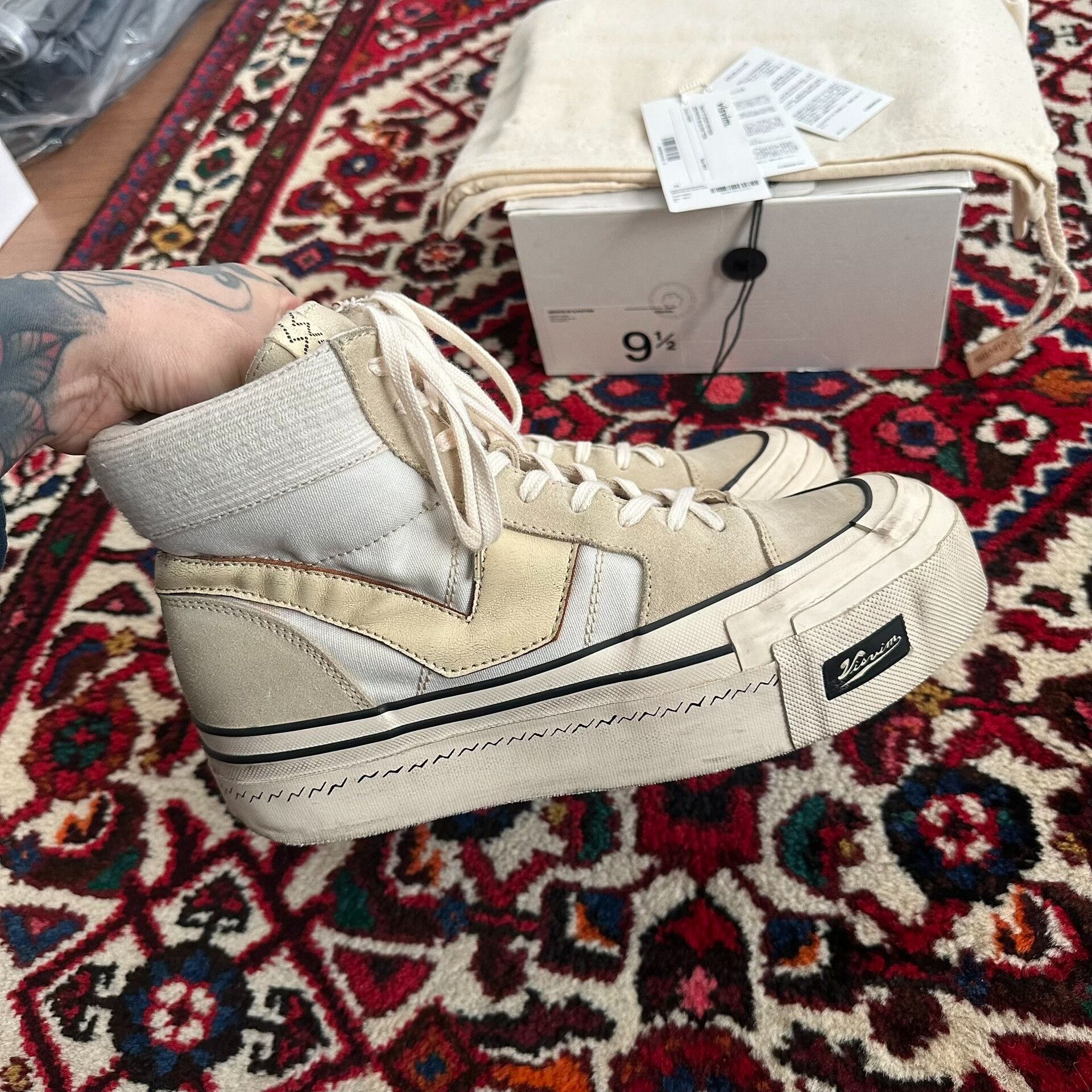 Visvim visvim zephyr high-top canvas sneakers Size US 9.5 / EU 42-43 - 4 Thumbnail