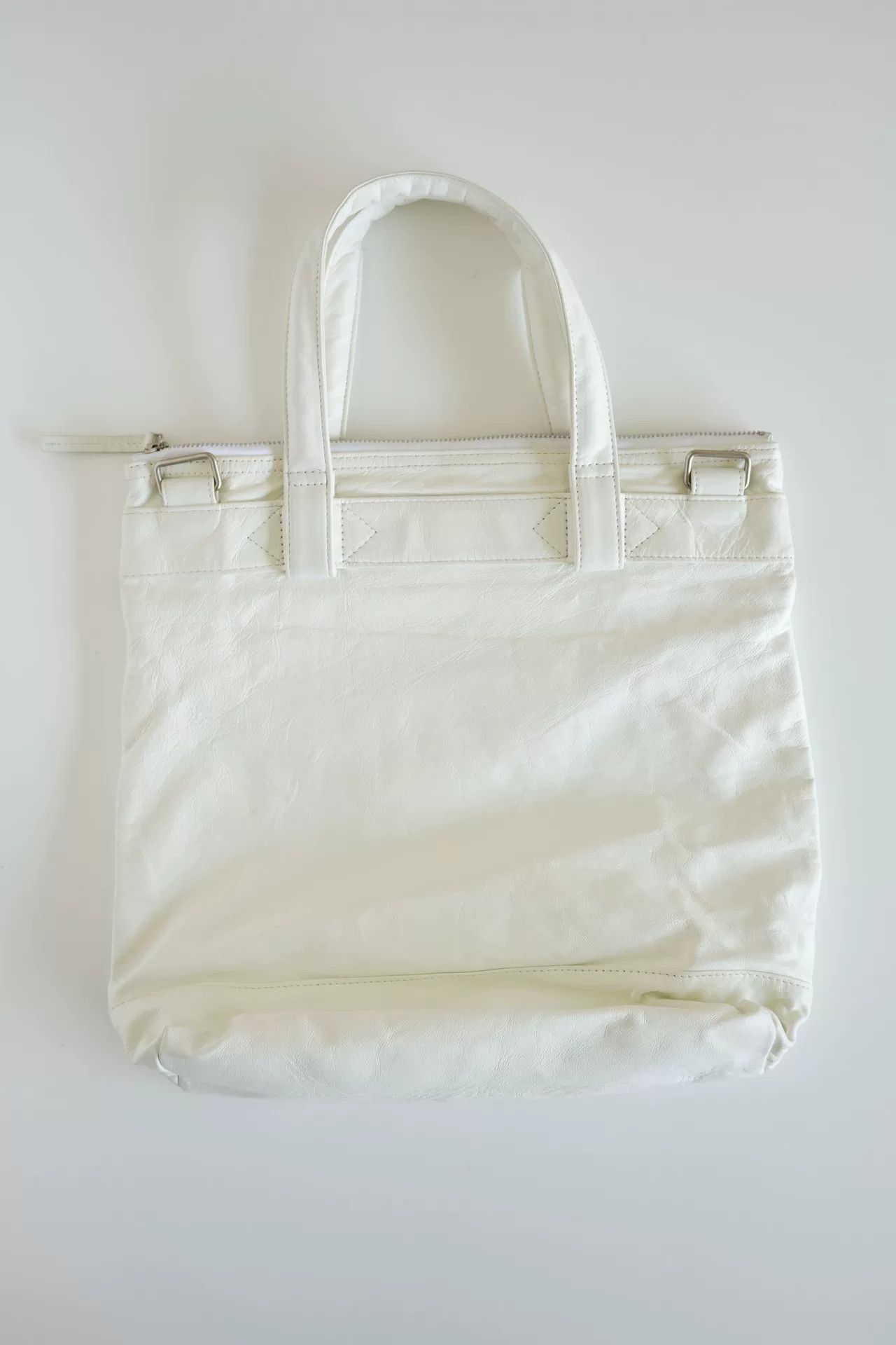 Y's for Men Yohji Yamamoto White Leather Crossbody Bag Size ONE SIZE - 2 Thumbnail