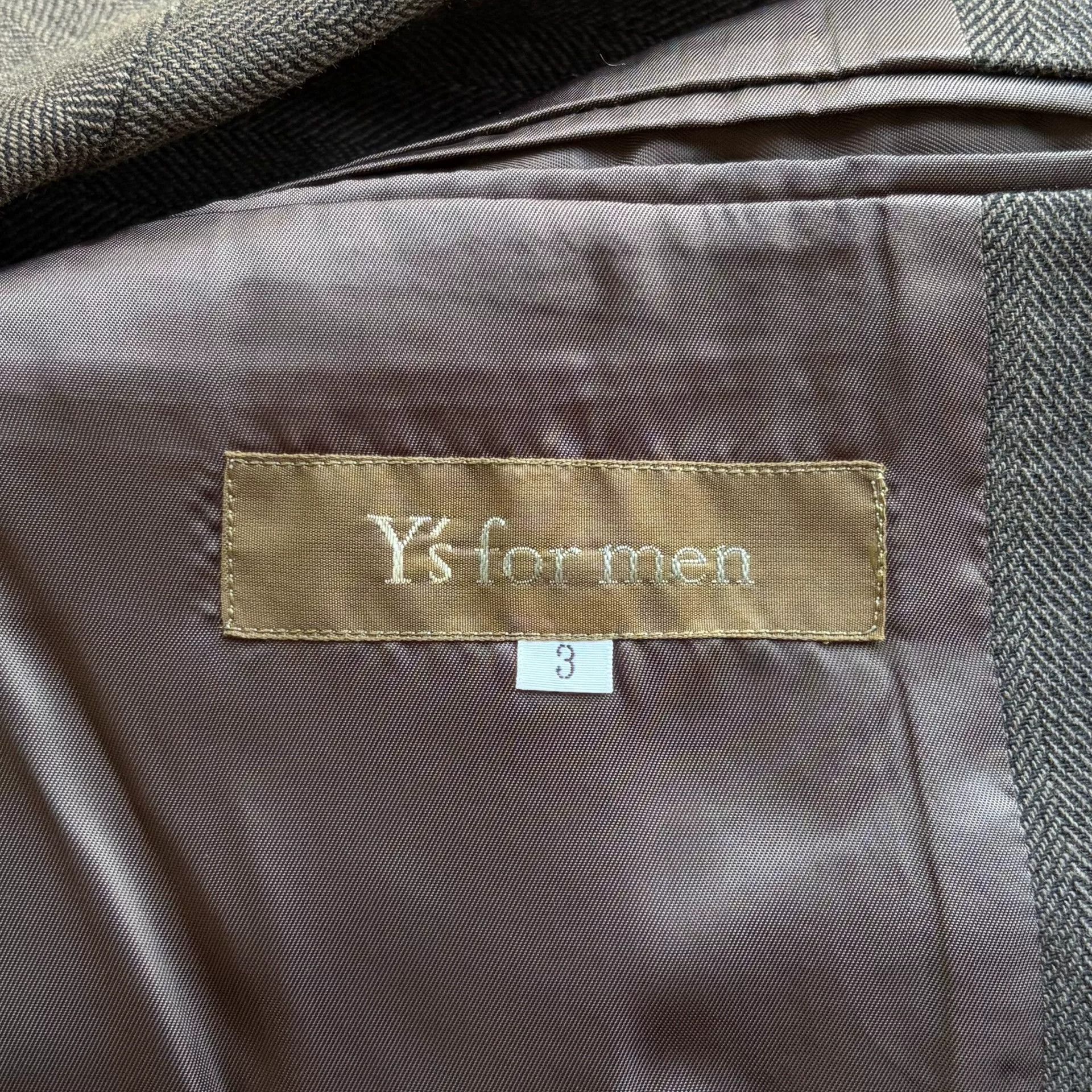Y's for Men brown gray textured suit jacket Size US M / EU 48-50 / 2 - 6 Thumbnail
