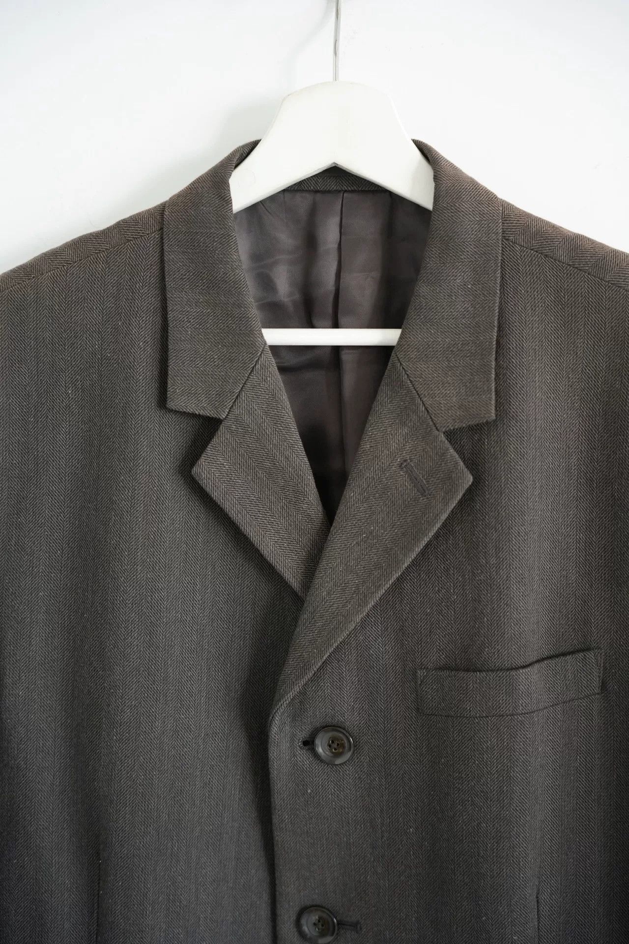 Y's for Men brown gray textured suit jacket Size US M / EU 48-50 / 2 - 3 Thumbnail