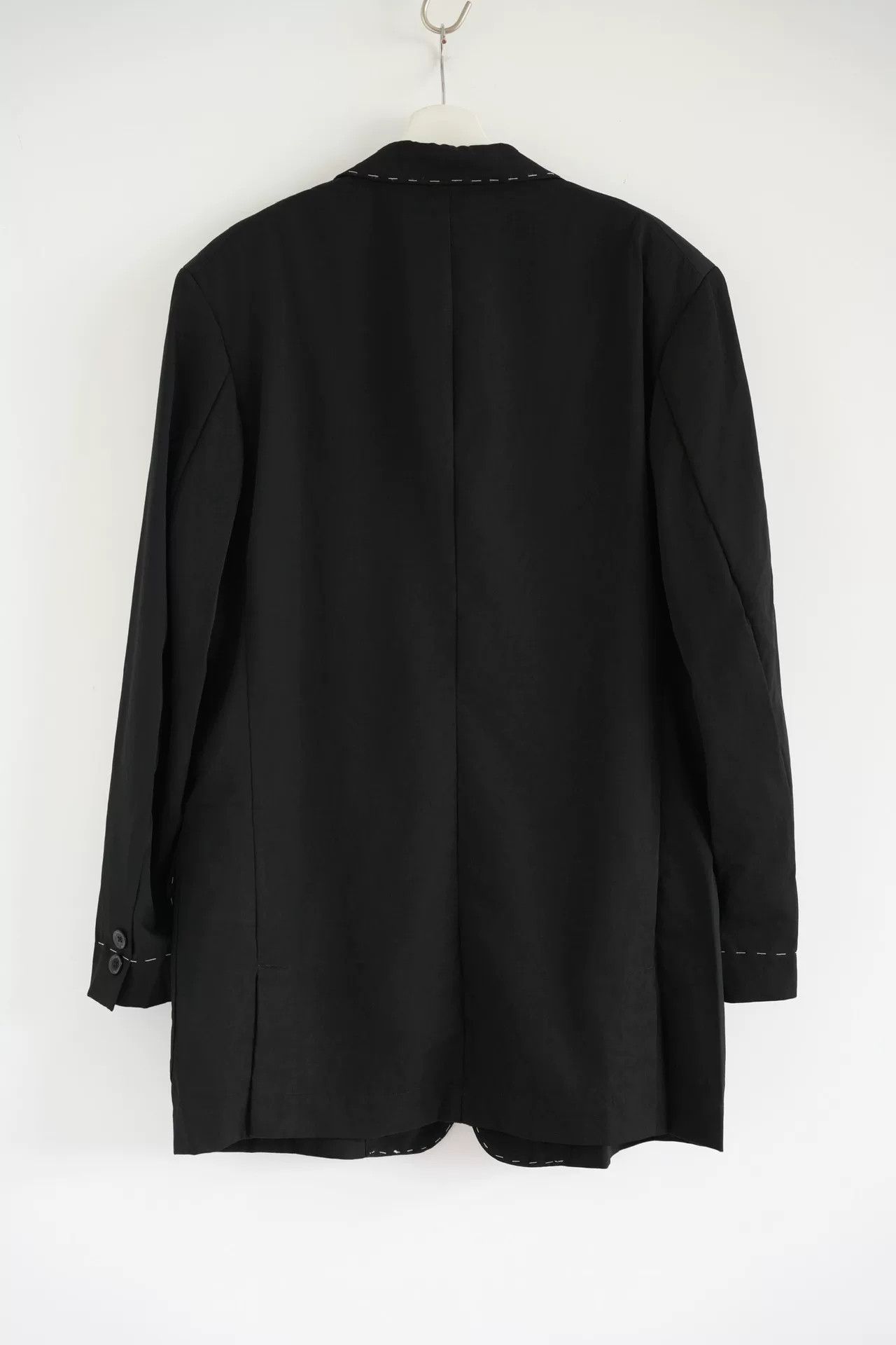 Yohji Yamamoto Yohji Yamamoto Black Tailored Suit Jacket Size US M / EU 48-50 / 2 - 2 Thumbnail