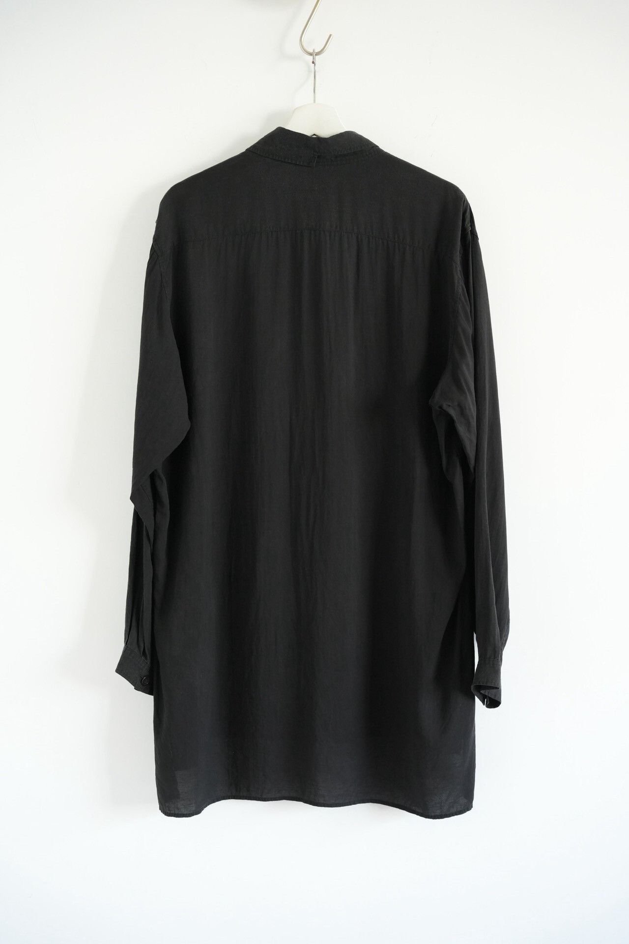 Yohji Yamamoto asymmetrical collar tencel shirt by yohji yamamoto Size US M / EU 48-50 / 2 - 2 Thumbnail