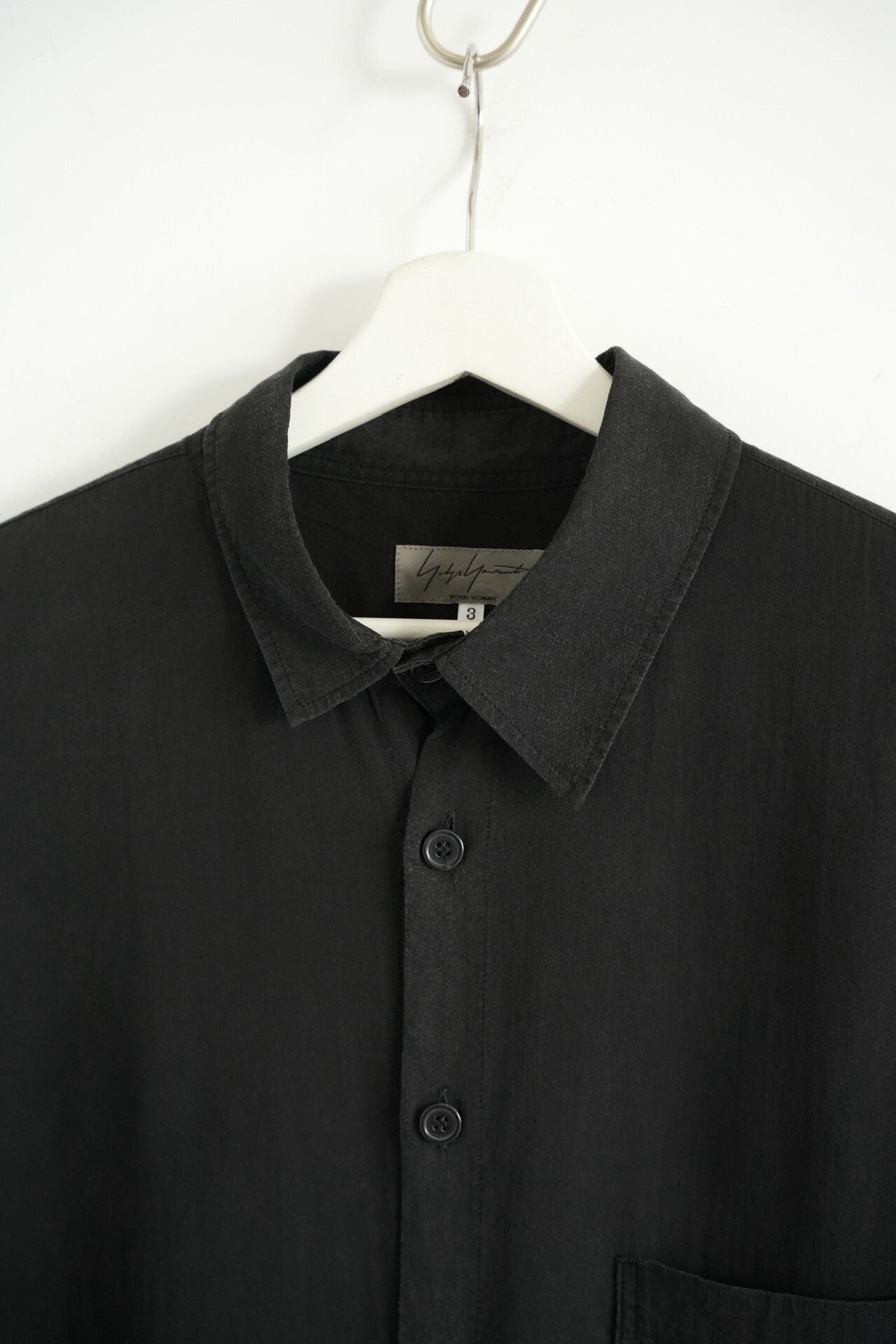 Yohji Yamamoto asymmetrical collar tencel shirt by yohji yamamoto Size US M / EU 48-50 / 2 - 3 Thumbnail