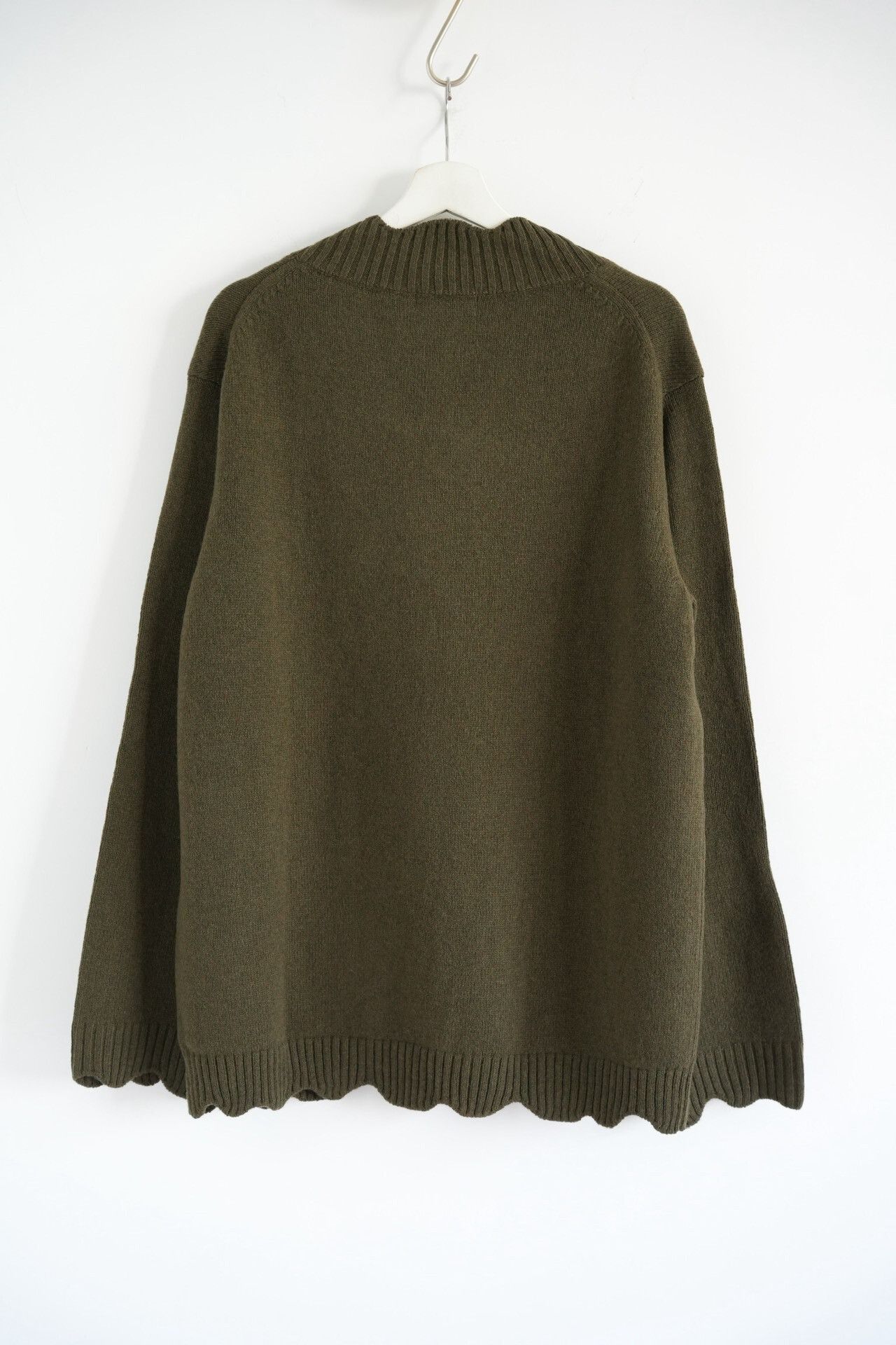Yohji Yamamoto olive green wool sweater by Yohji Yamamoto Size US L / EU 52-54 / 3 - 2 Thumbnail