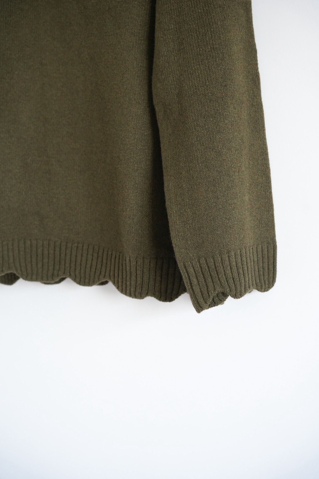 Yohji Yamamoto olive green wool sweater by Yohji Yamamoto Size US L / EU 52-54 / 3 - 5 Thumbnail