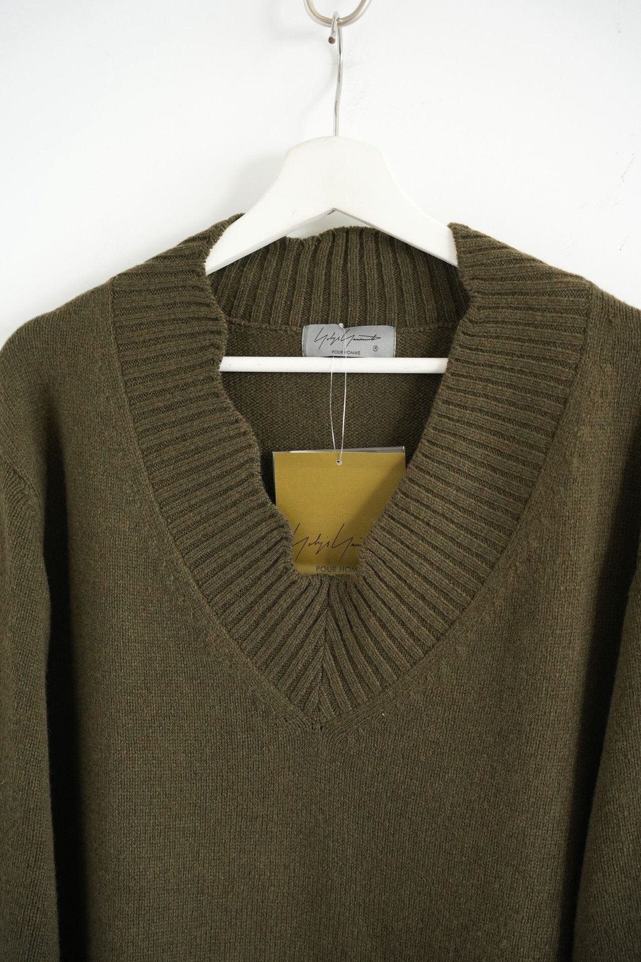 Yohji Yamamoto olive green wool sweater by Yohji Yamamoto Size US L / EU 52-54 / 3 - 3 Thumbnail