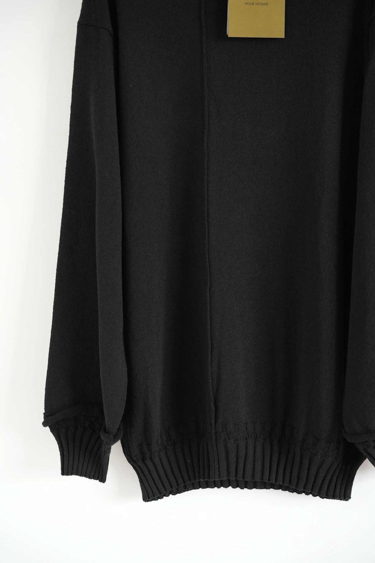 Yohji Yamamoto black oversized knit sweater by yohji yamamoto Size US L / EU 52-54 / 3 - 4 Thumbnail