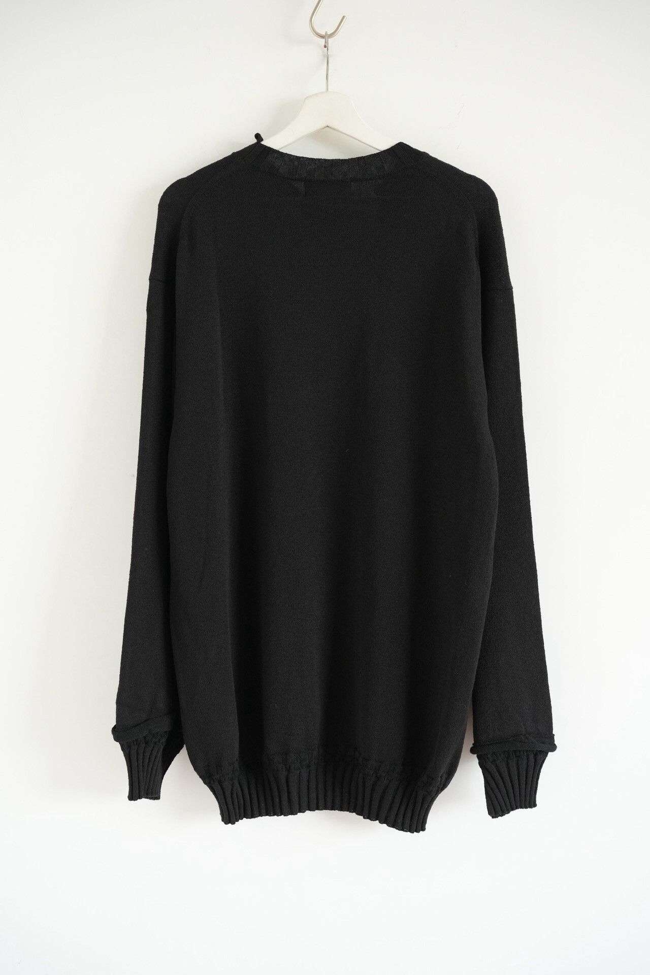 Yohji Yamamoto black oversized knit sweater by yohji yamamoto Size US L / EU 52-54 / 3 - 2 Thumbnail