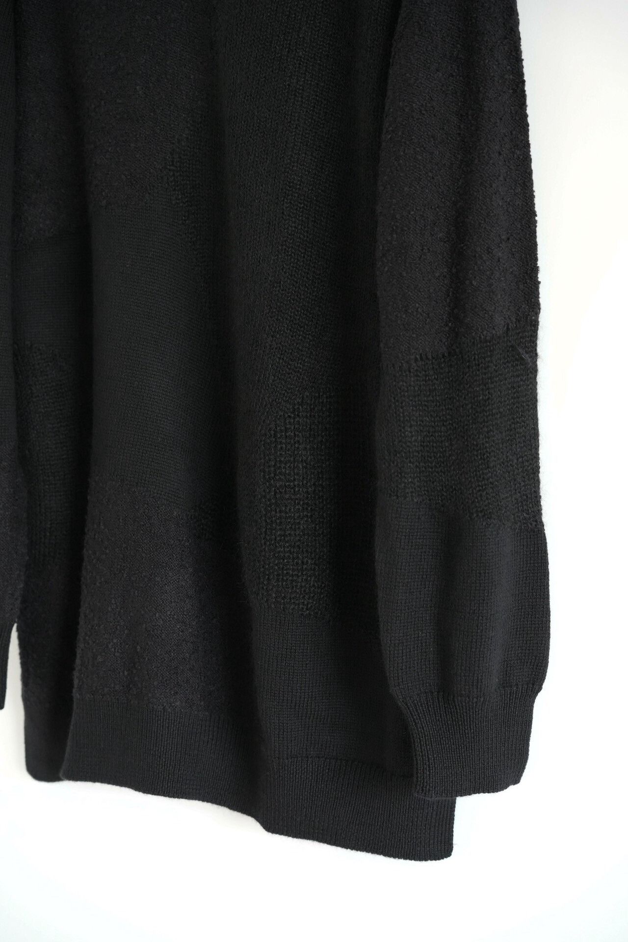Yohji Yamamoto black oversized textured sweater Size US L / EU 52-54 / 3 - 5 Thumbnail
