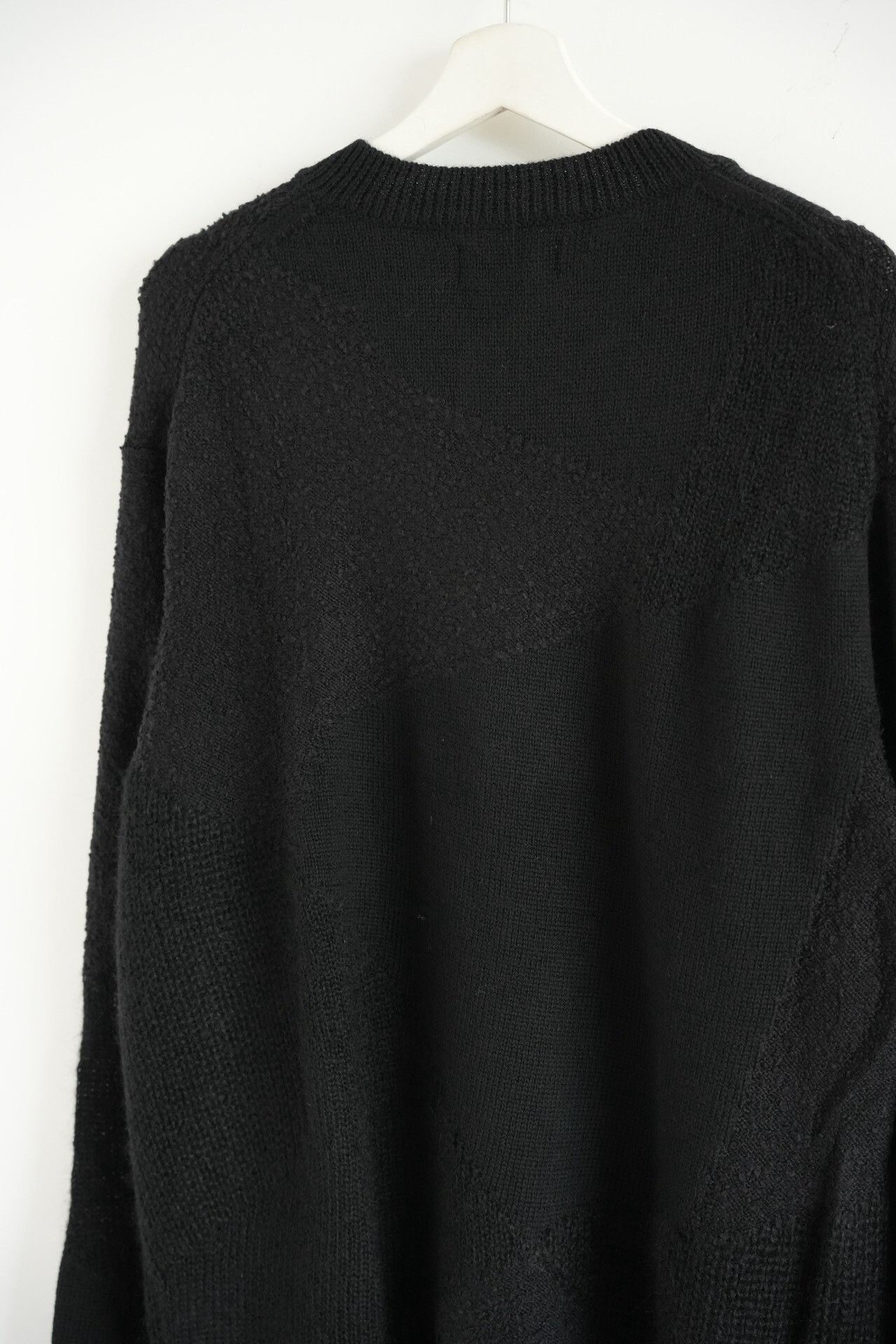Yohji Yamamoto black oversized textured sweater Size US L / EU 52-54 / 3 - 6 Thumbnail