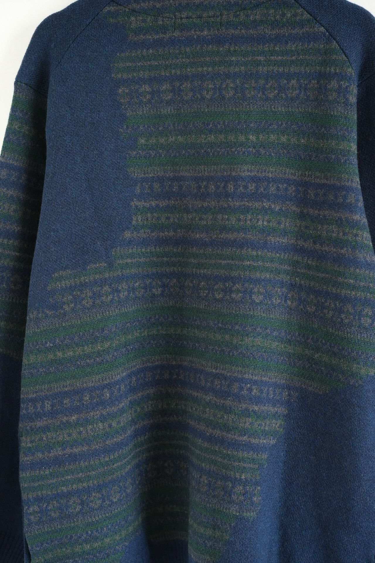 Yohji Yamamoto Yohji Yamamoto Blue Green Striped Sweater Cardigan Size US L / EU 52-54 / 3 - 6 Thumbnail