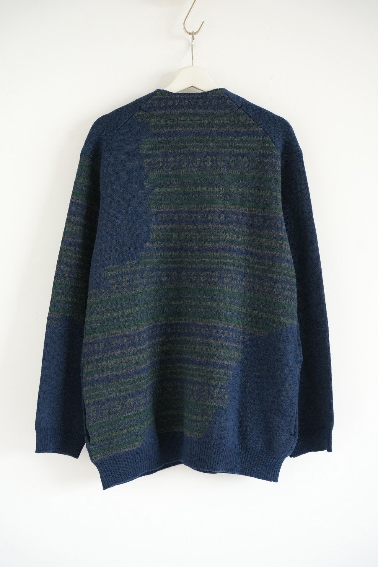 Yohji Yamamoto Yohji Yamamoto Blue Green Striped Sweater Cardigan Size US L / EU 52-54 / 3 - 2 Thumbnail