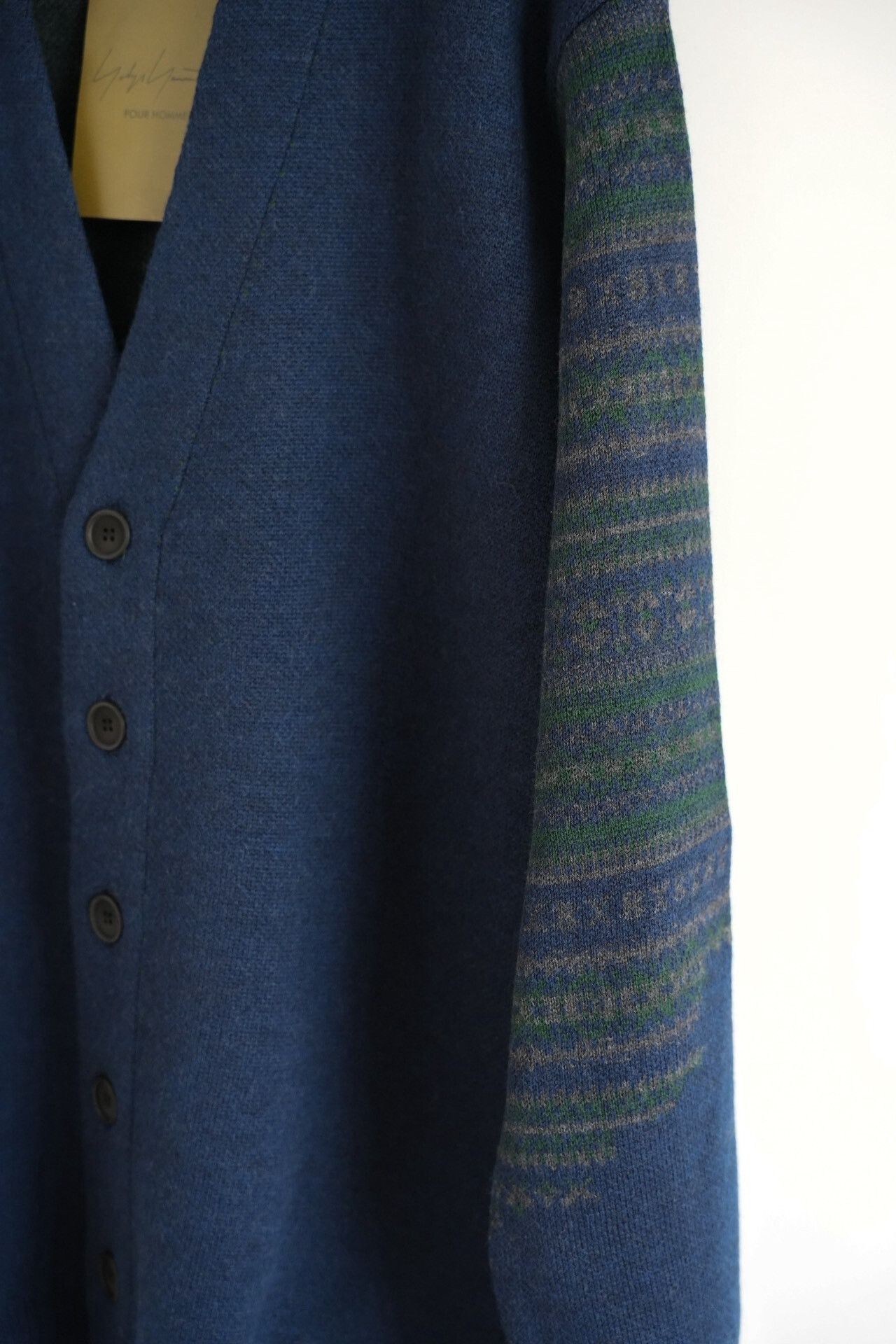 Yohji Yamamoto Yohji Yamamoto Blue Green Striped Sweater Cardigan Size US L / EU 52-54 / 3 - 4 Thumbnail