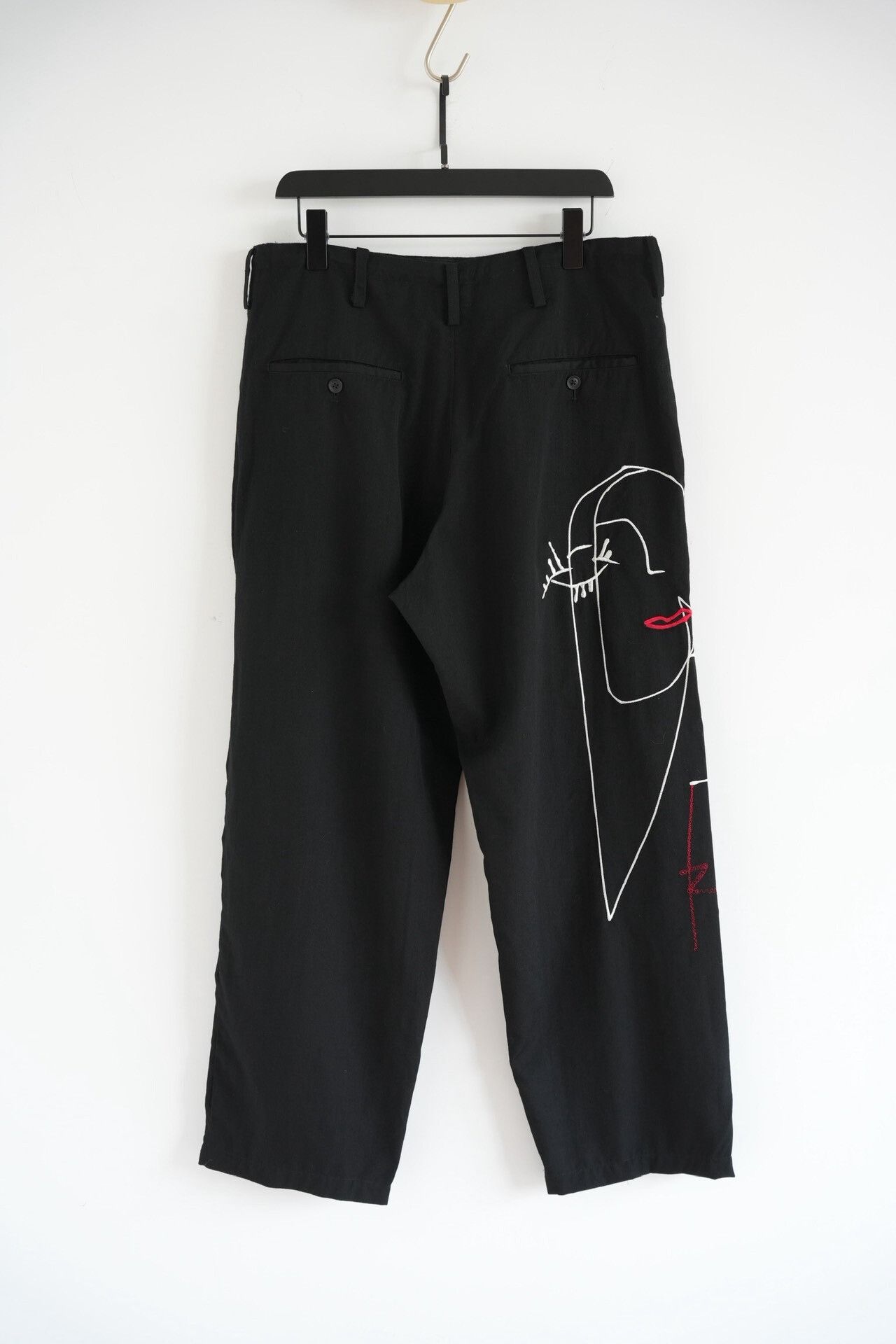 Yohji Yamamoto Yohji Yamamoto 22ss Artistic Embroidered Pants Size US 31 - 2 Thumbnail