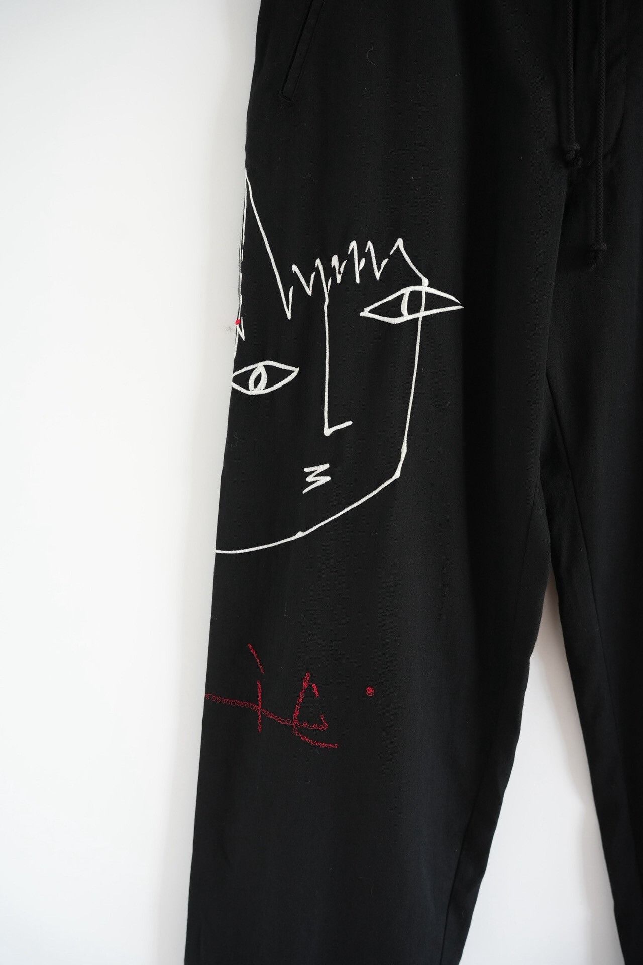 Yohji Yamamoto Yohji Yamamoto 22ss Artistic Embroidered Pants Size US 31 - 3 Thumbnail