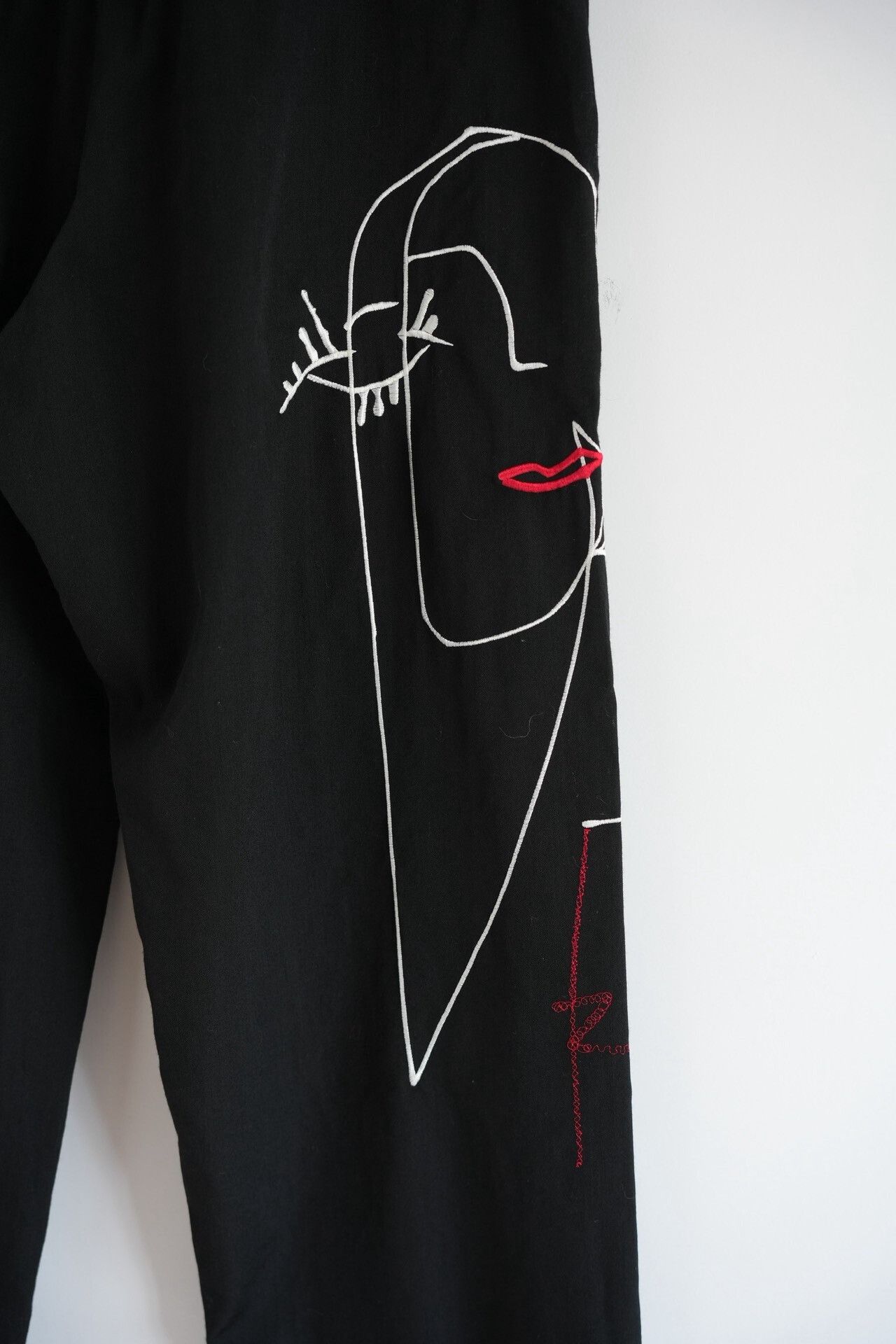 Yohji Yamamoto Yohji Yamamoto 22ss Artistic Embroidered Pants Size US 31 - 4 Thumbnail