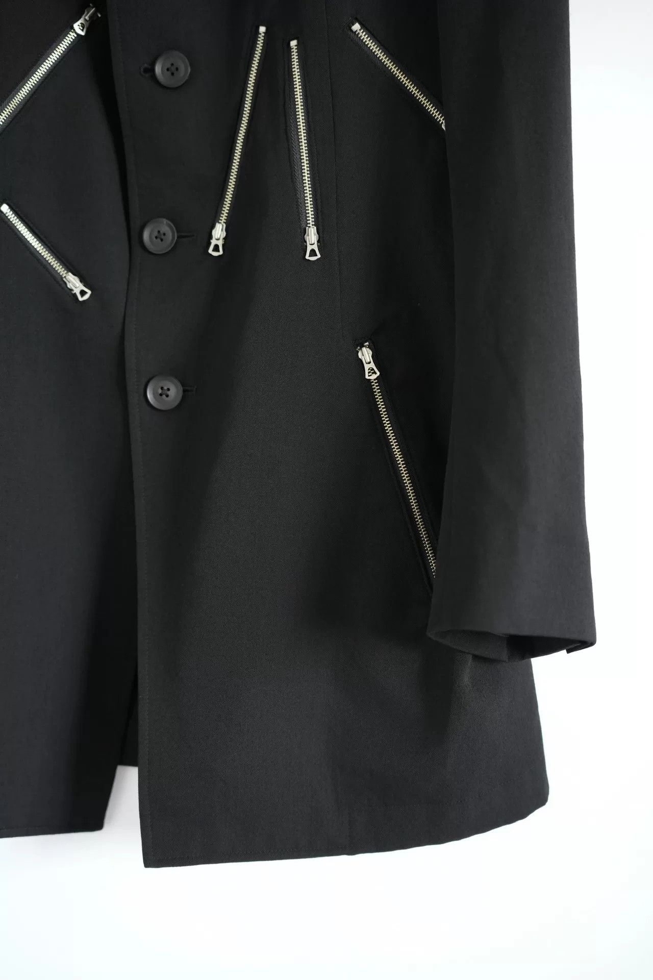 Yohji Yamamoto Yohji Yamamoto Black Floral Zip Suit Jacket Size US M / EU 48-50 / 2 - 5 Thumbnail