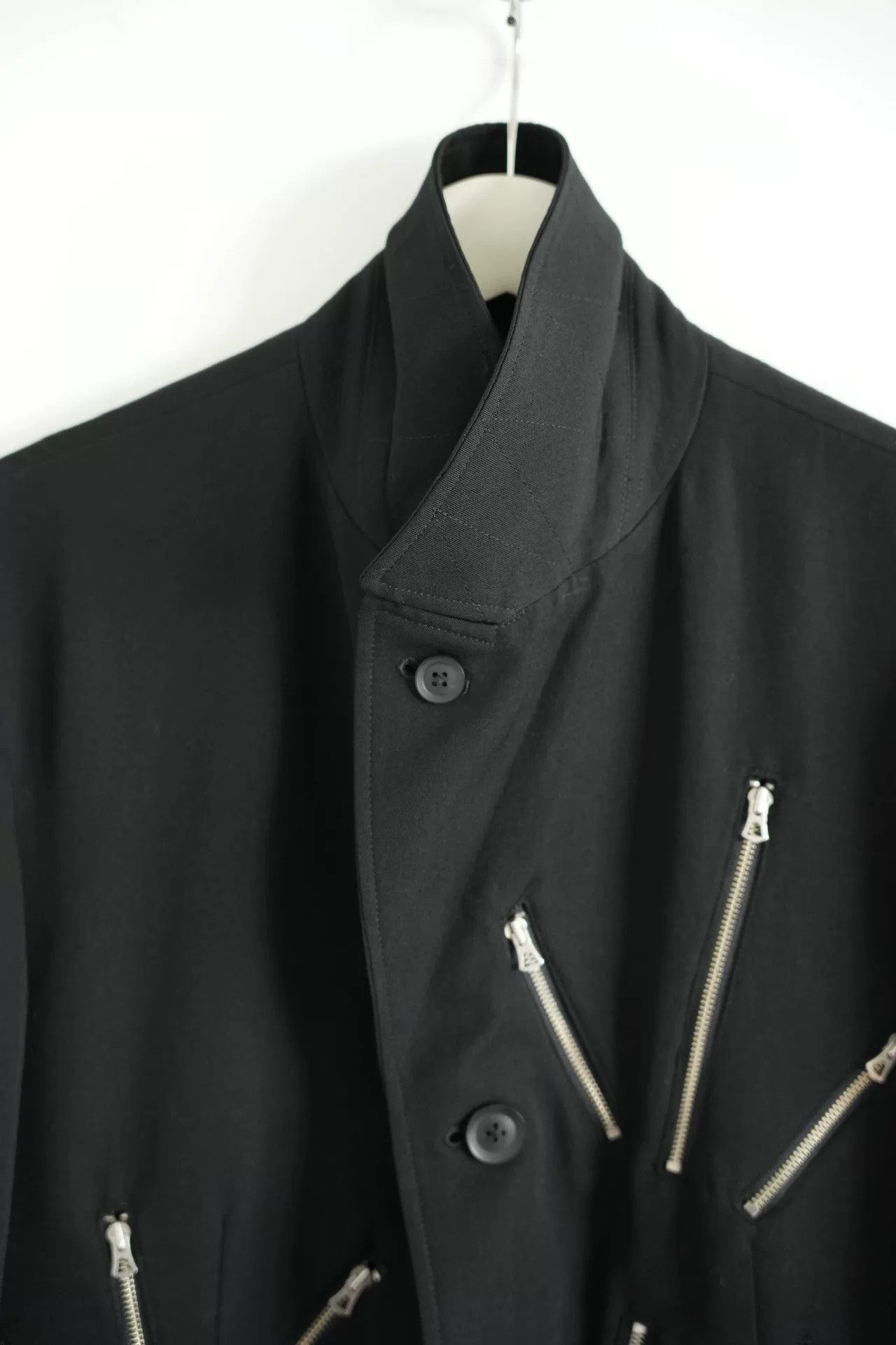 Yohji Yamamoto Yohji Yamamoto Black Floral Zip Suit Jacket Size US M / EU 48-50 / 2 - 6 Thumbnail