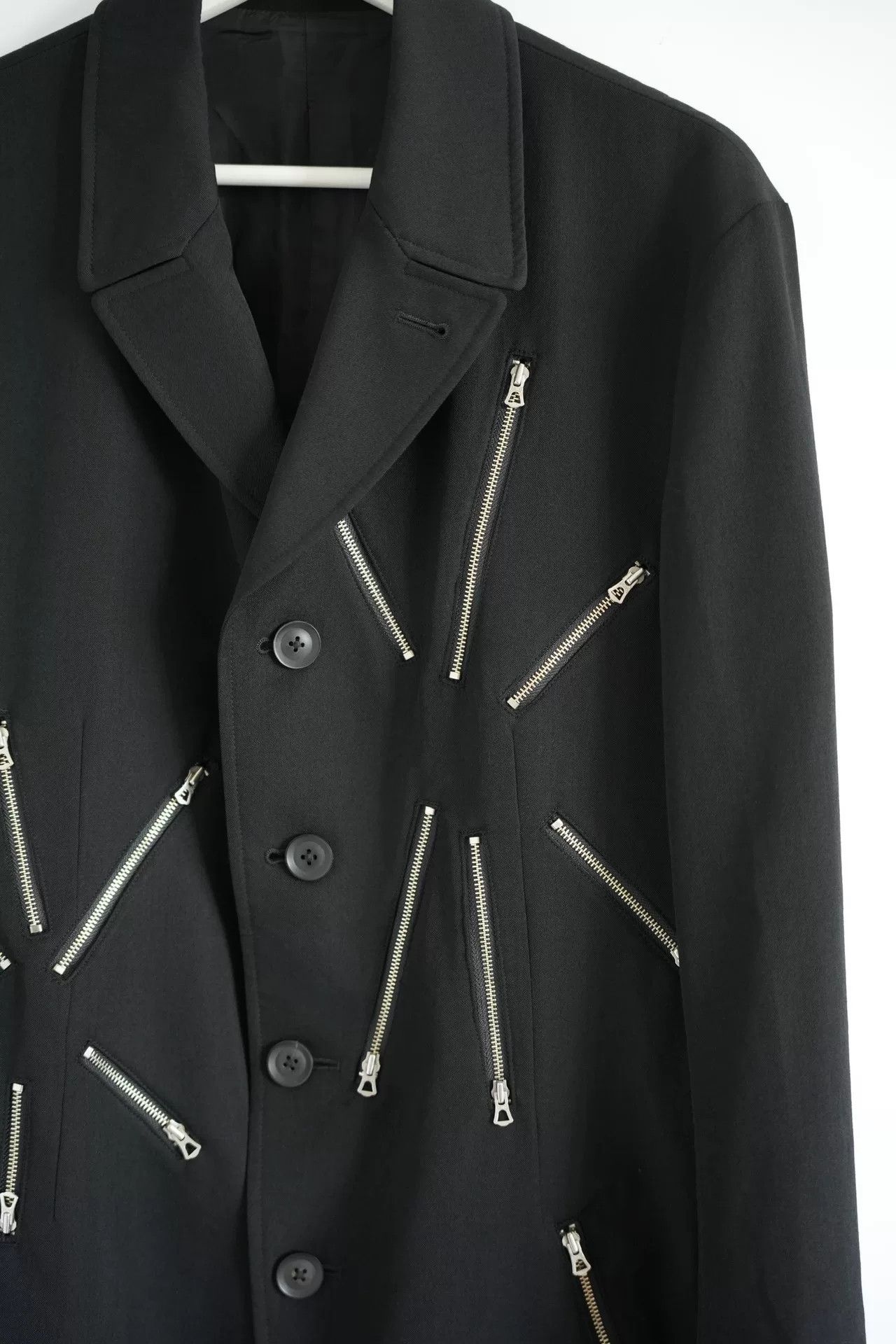 Yohji Yamamoto Yohji Yamamoto Black Floral Zip Suit Jacket Size US M / EU 48-50 / 2 - 4 Thumbnail