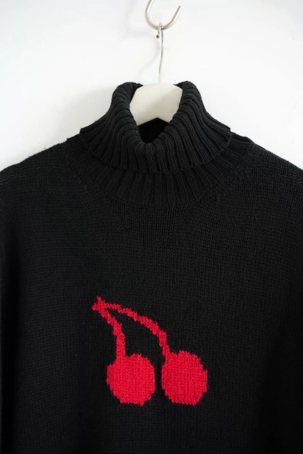Yohji Yamamoto black cherry skeleton turtleneck sweater Size US M / EU 48-50 / 2 - 4 Thumbnail