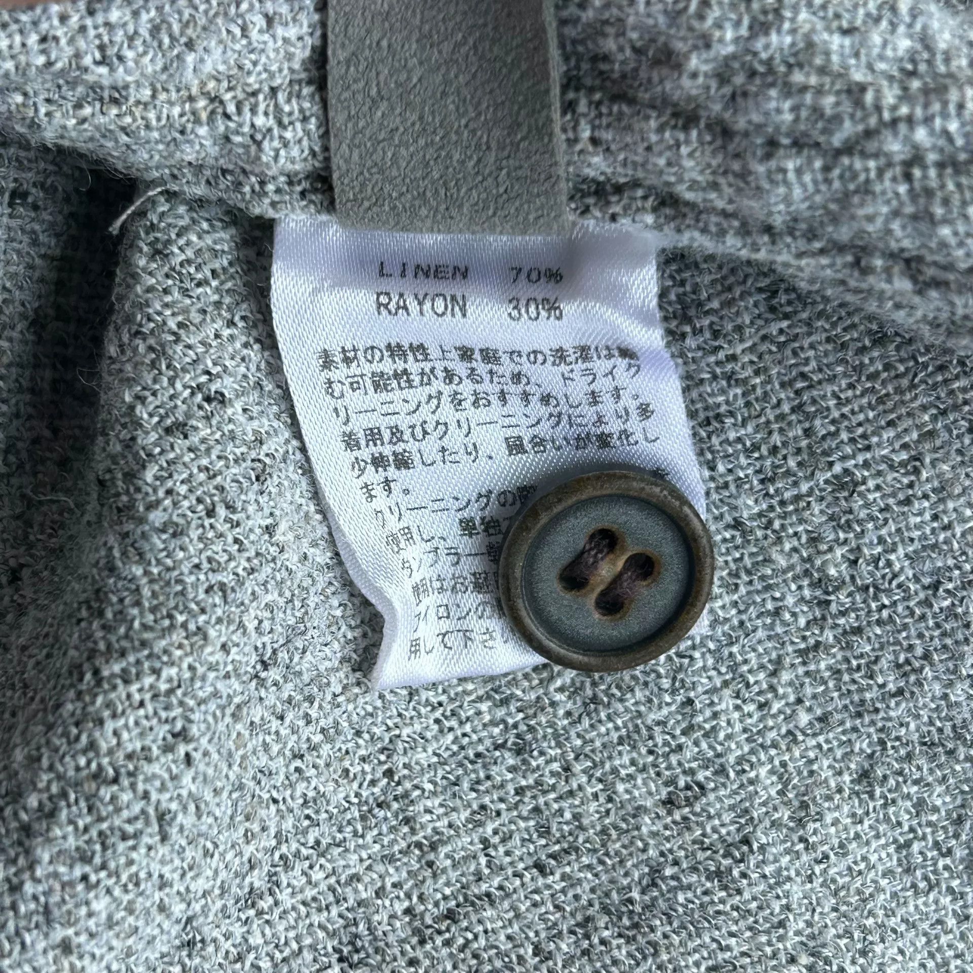 Japanese Brand gray linen button-up shirt by Yuta Matsuoka Size US S / EU 44-46 / 1 - 9 Thumbnail