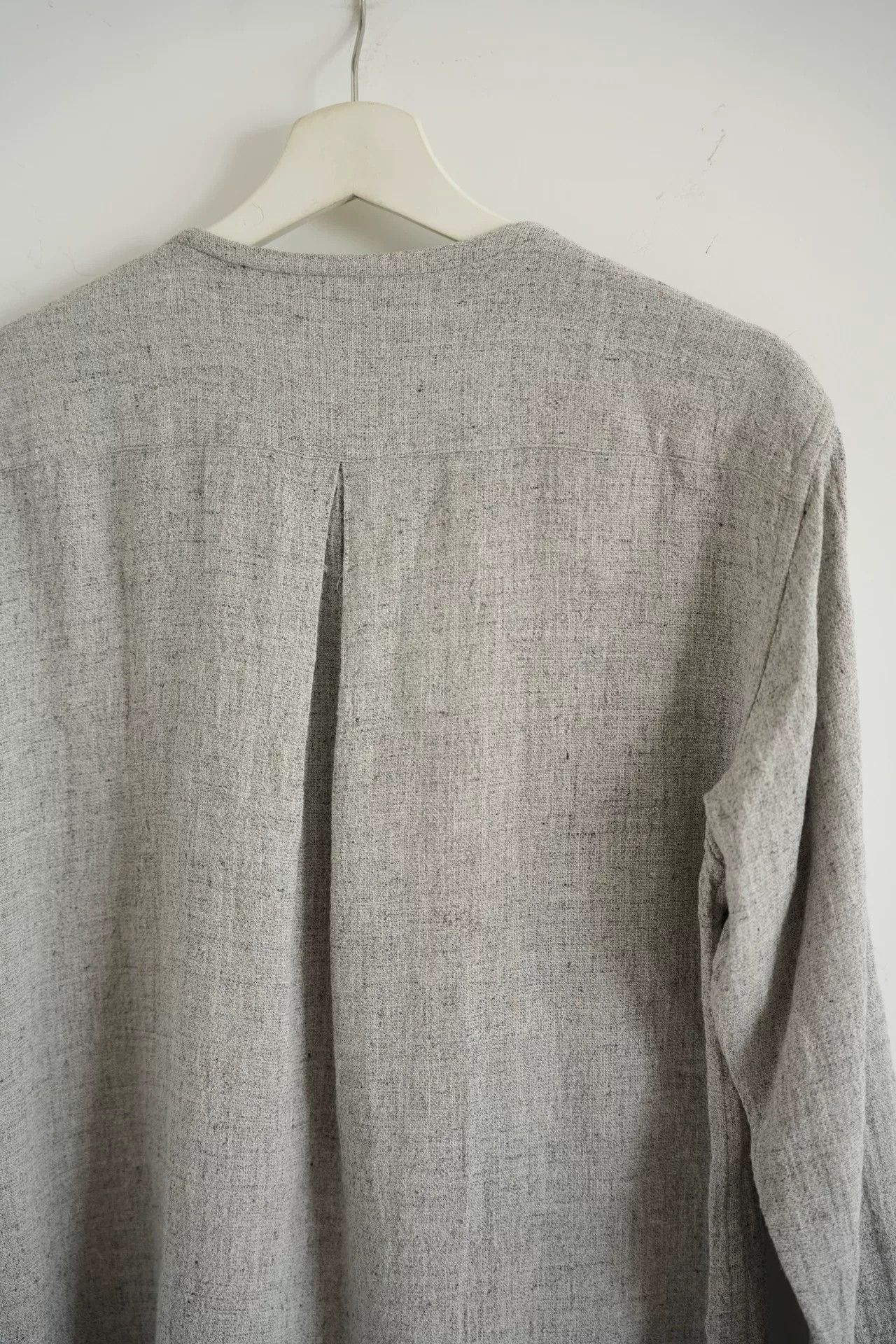 Japanese Brand gray linen button-up shirt by Yuta Matsuoka Size US S / EU 44-46 / 1 - 5 Thumbnail