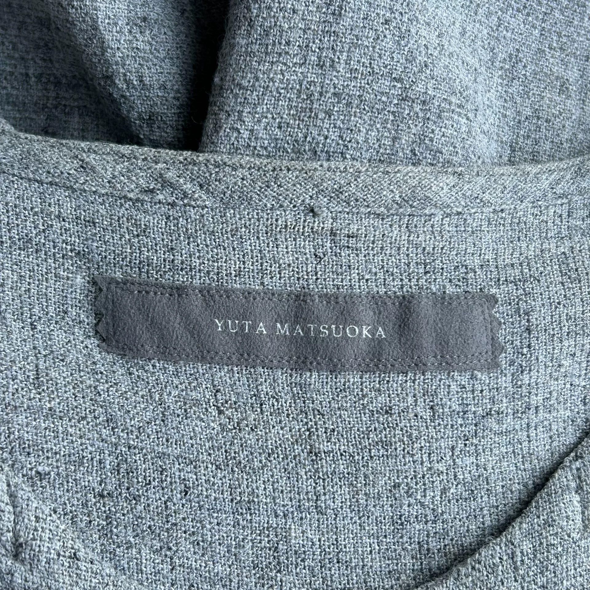 Japanese Brand gray linen button-up shirt by Yuta Matsuoka Size US S / EU 44-46 / 1 - 7 Thumbnail