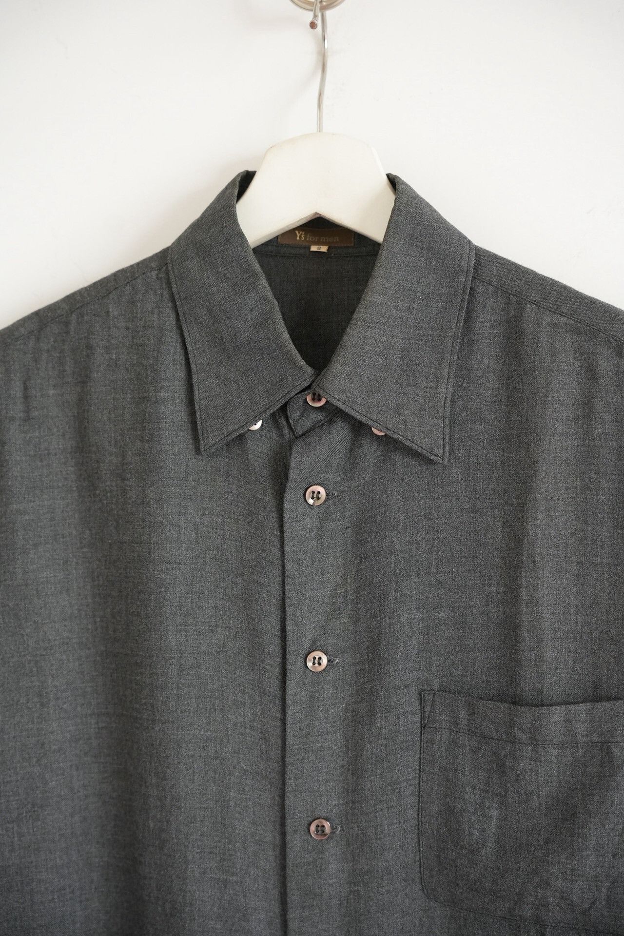 Y's for Men Yohji Yamamoto Gray Silk Button-Up Shirt Size US S / EU 44-46 / 1 - 3 Thumbnail