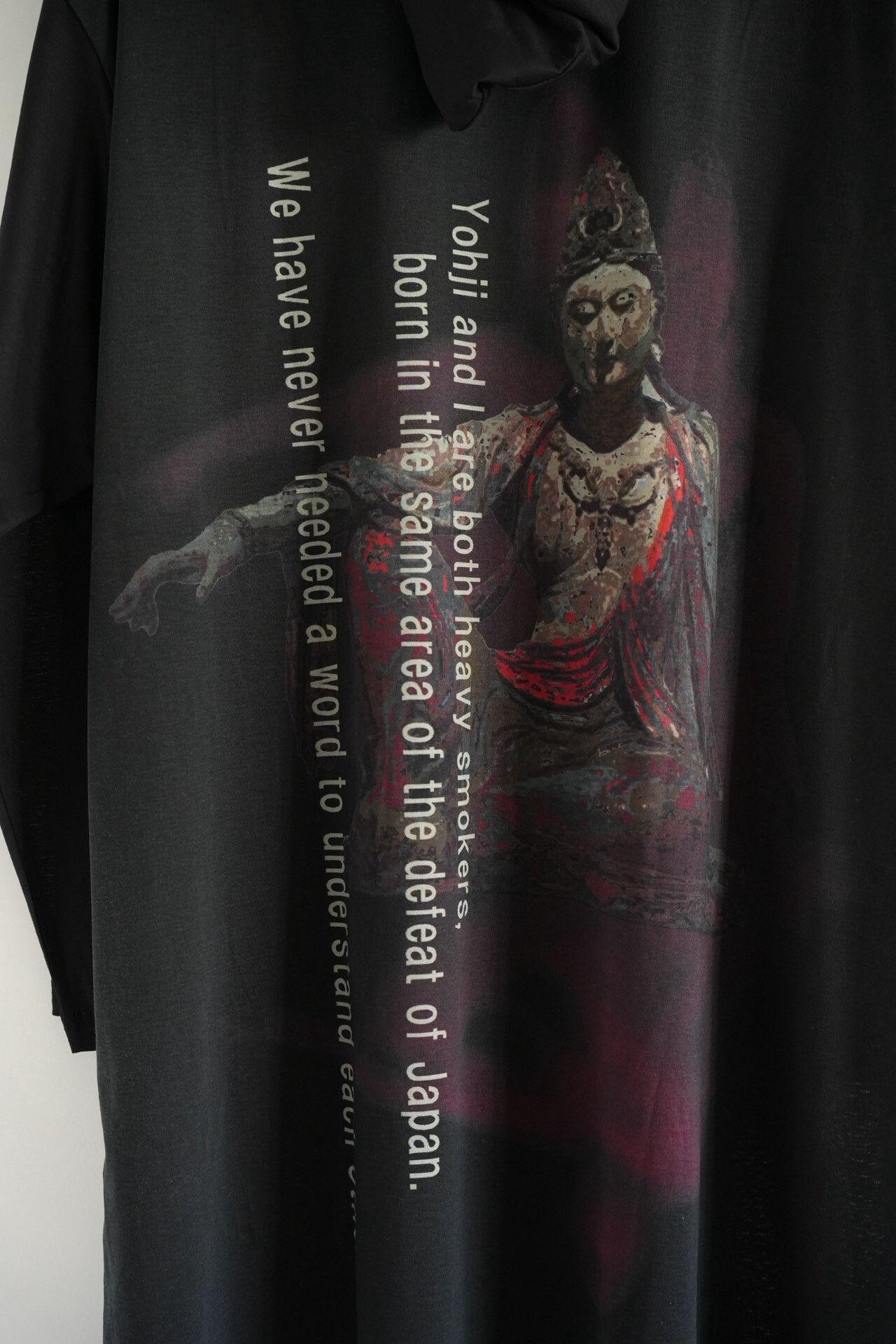 Yohji Yamamoto Yohji Yamamoto Black Hooded Sweatshirt Size US L / EU 52-54 / 3 - 3 Thumbnail
