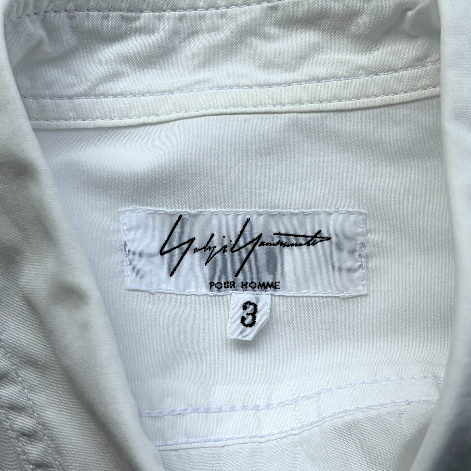 Yohji Yamamoto Yohji Yamamoto White Shirt with Unique Design Size US L / EU 52-54 / 3 - 6 Thumbnail