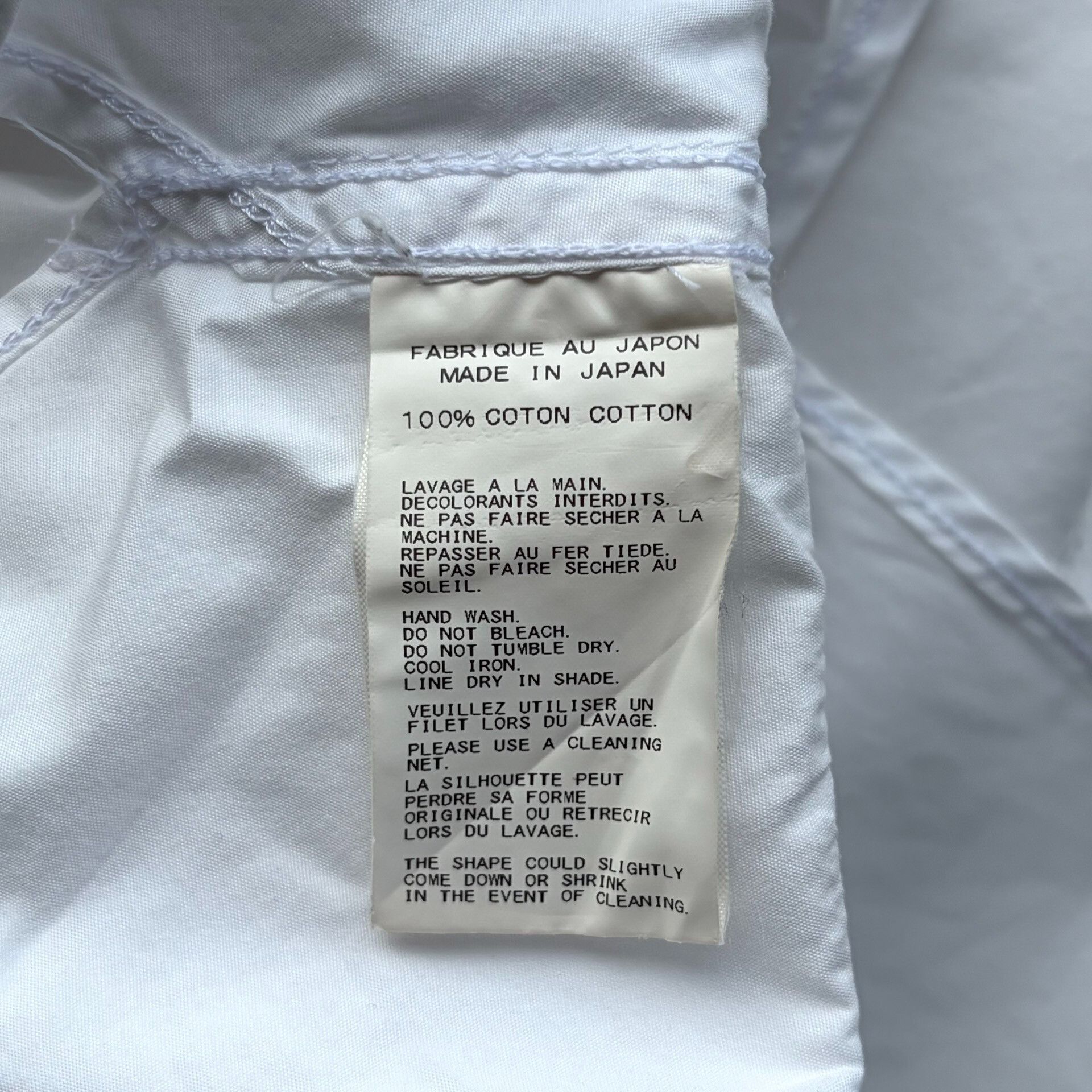 Yohji Yamamoto Yohji Yamamoto White Shirt with Unique Design Size US L / EU 52-54 / 3 - 7 Thumbnail