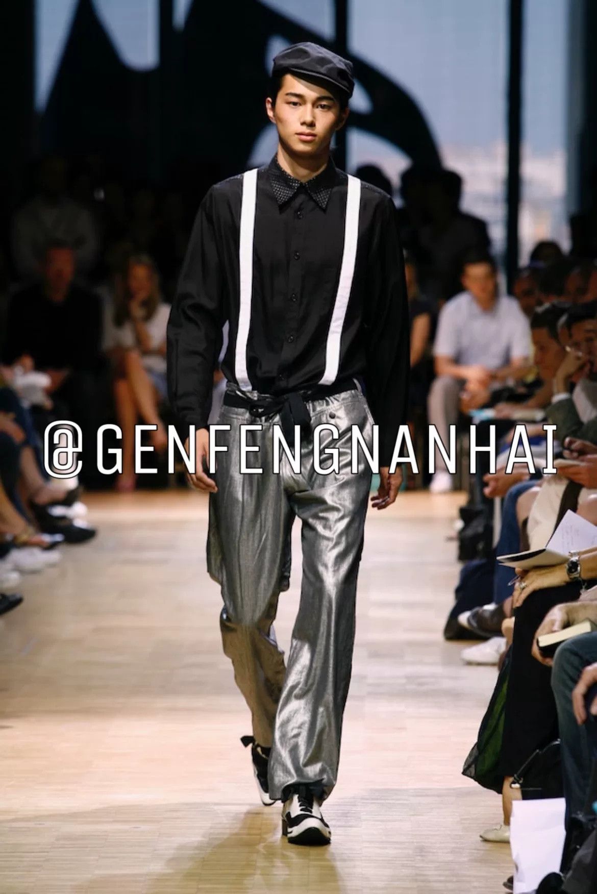 Yohji Yamamoto yohji yamamoto silk shirt with suspenders Size US M / EU 48-50 / 2 - 3 Thumbnail