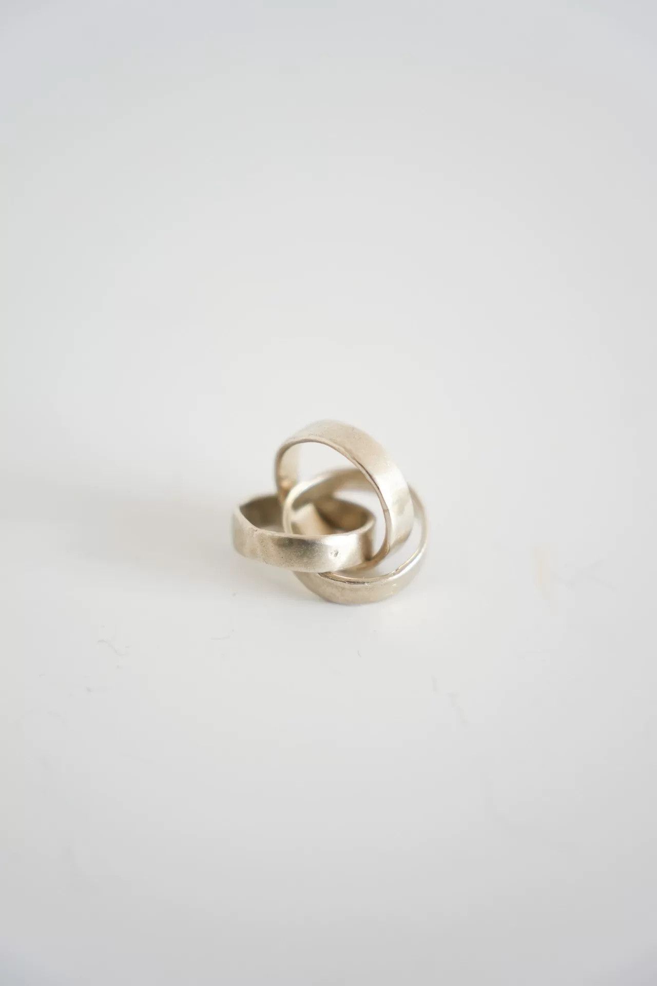 Ma+ M.A+ 22ss Silver Three-Ring Combination Ring Size ONE SIZE - 2 Thumbnail