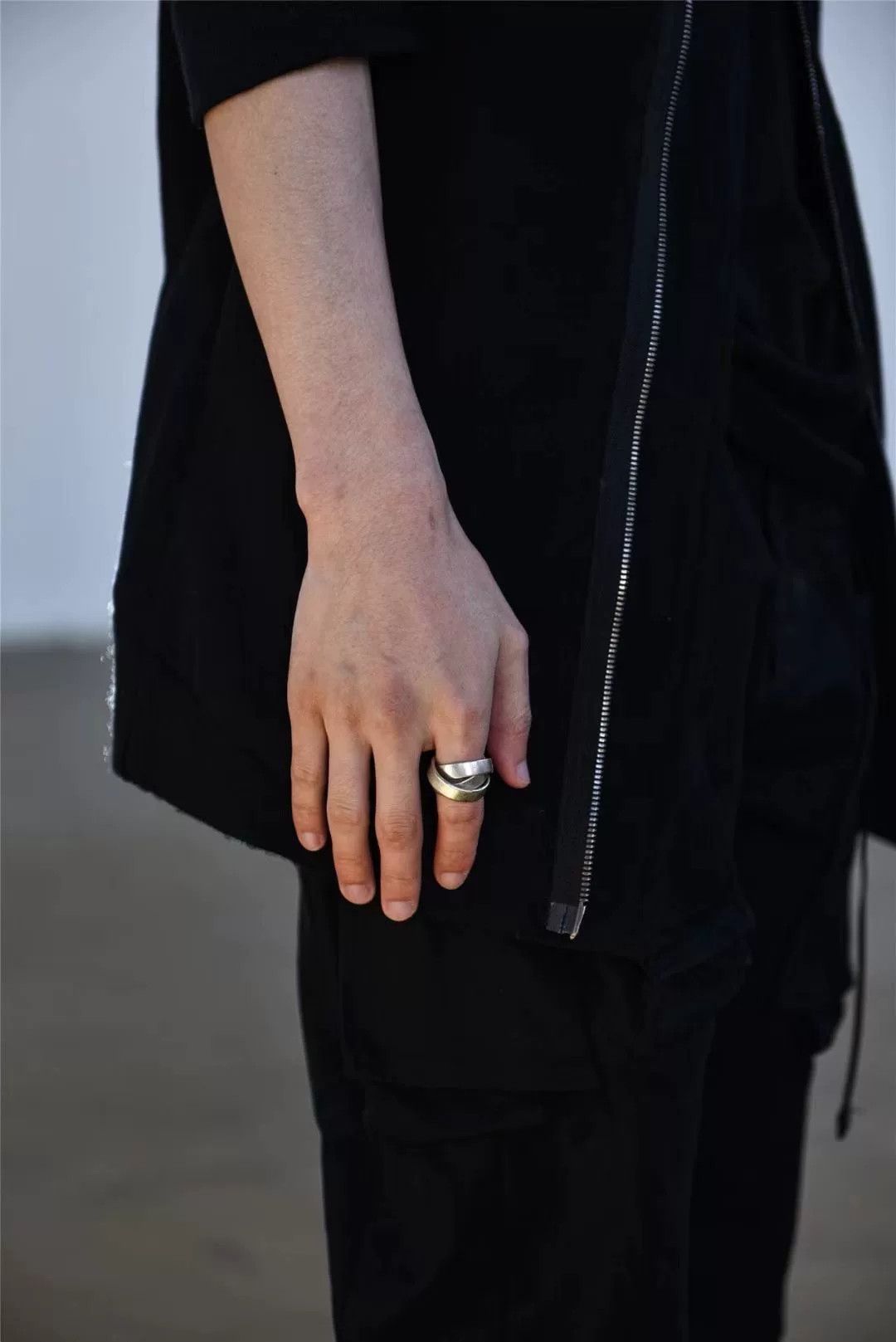 Ma+ M.A+ 22ss Silver Three-Ring Combination Ring Size ONE SIZE - 5 Thumbnail