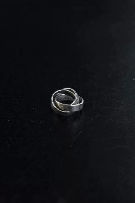 Ma+ M.A+ 22ss Silver Three-Ring Combination Ring Size ONE SIZE - 6 Thumbnail