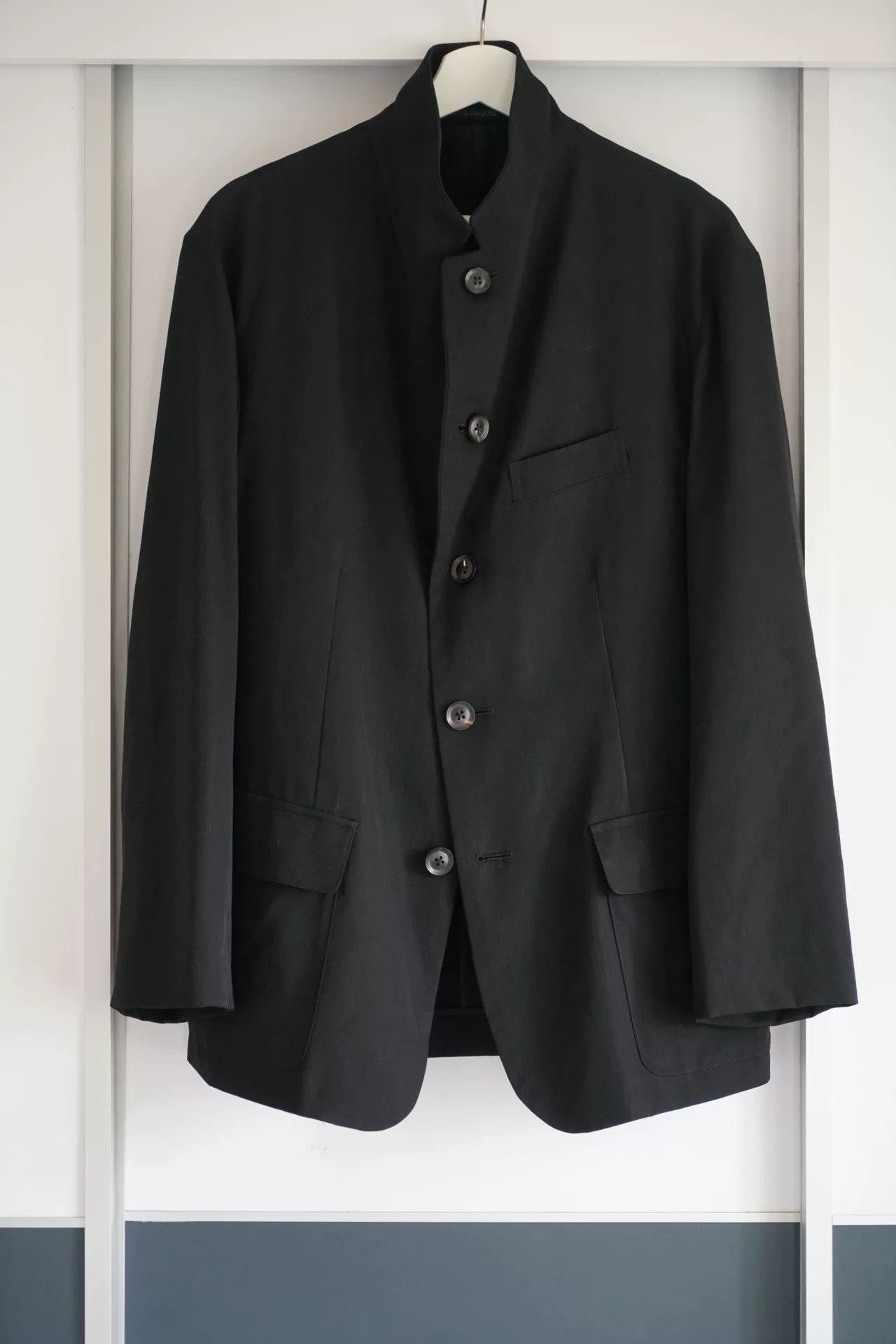 Yohji Yamamoto Yohji Yamamoto Black Deconstructed Suit Jacket Size US M / EU 48-50 / 2 - 2 Thumbnail