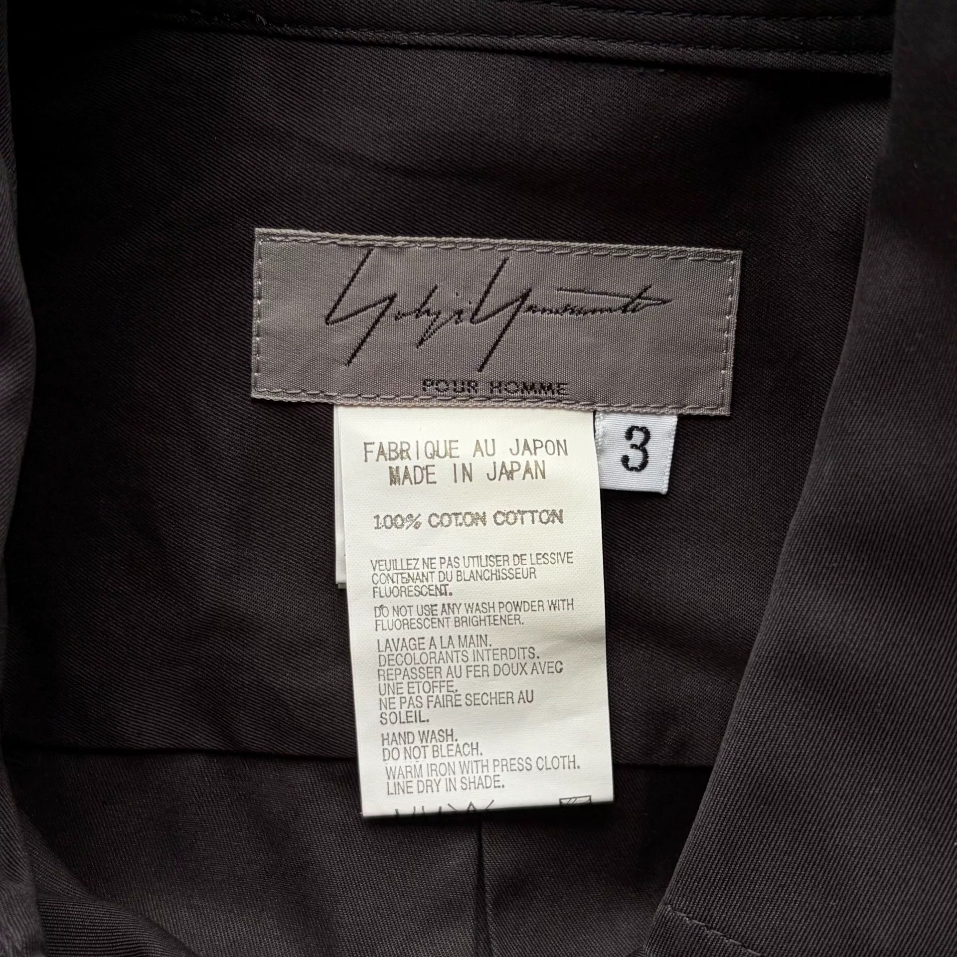 Yohji Yamamoto black cotton long sleeve shirt by Yohji Yamamoto Size US M / EU 48-50 / 2 - 7 Thumbnail