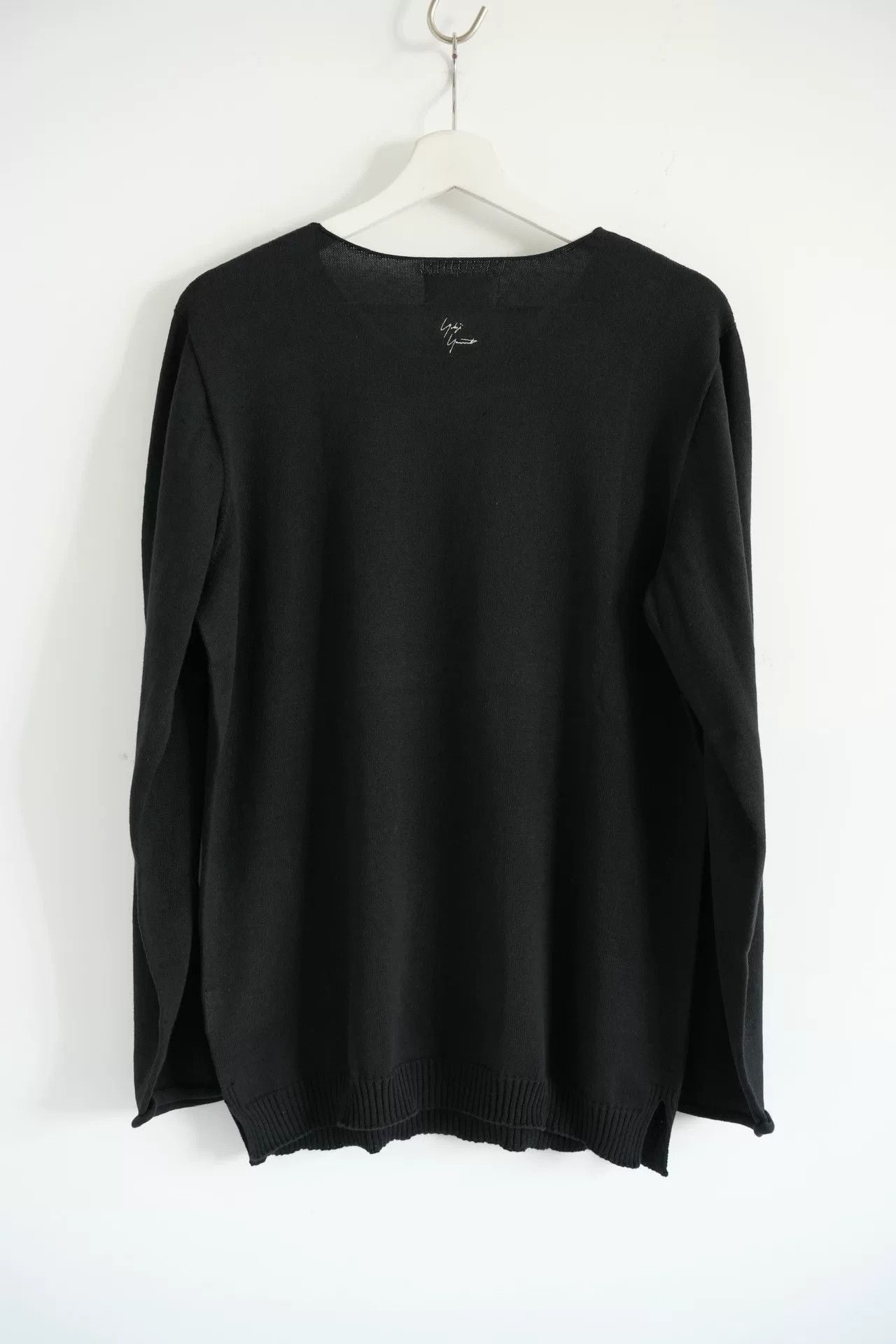 Yohji Yamamoto black long sleeve wool cashmere sweater Size US M / EU 48-50 / 2 - 2 Thumbnail