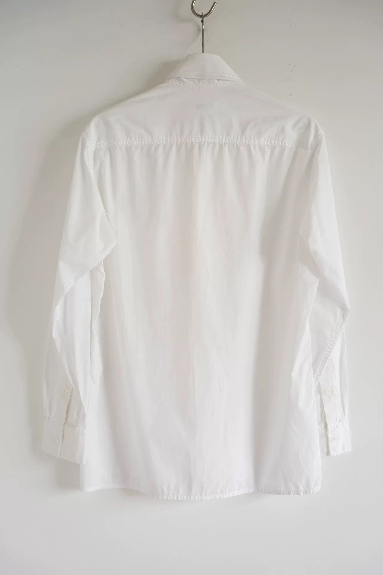 Yohji Yamamoto Yohji Yamamoto White Long Sleeve Shirt Size US M / EU 48-50 / 2 - 2 Thumbnail